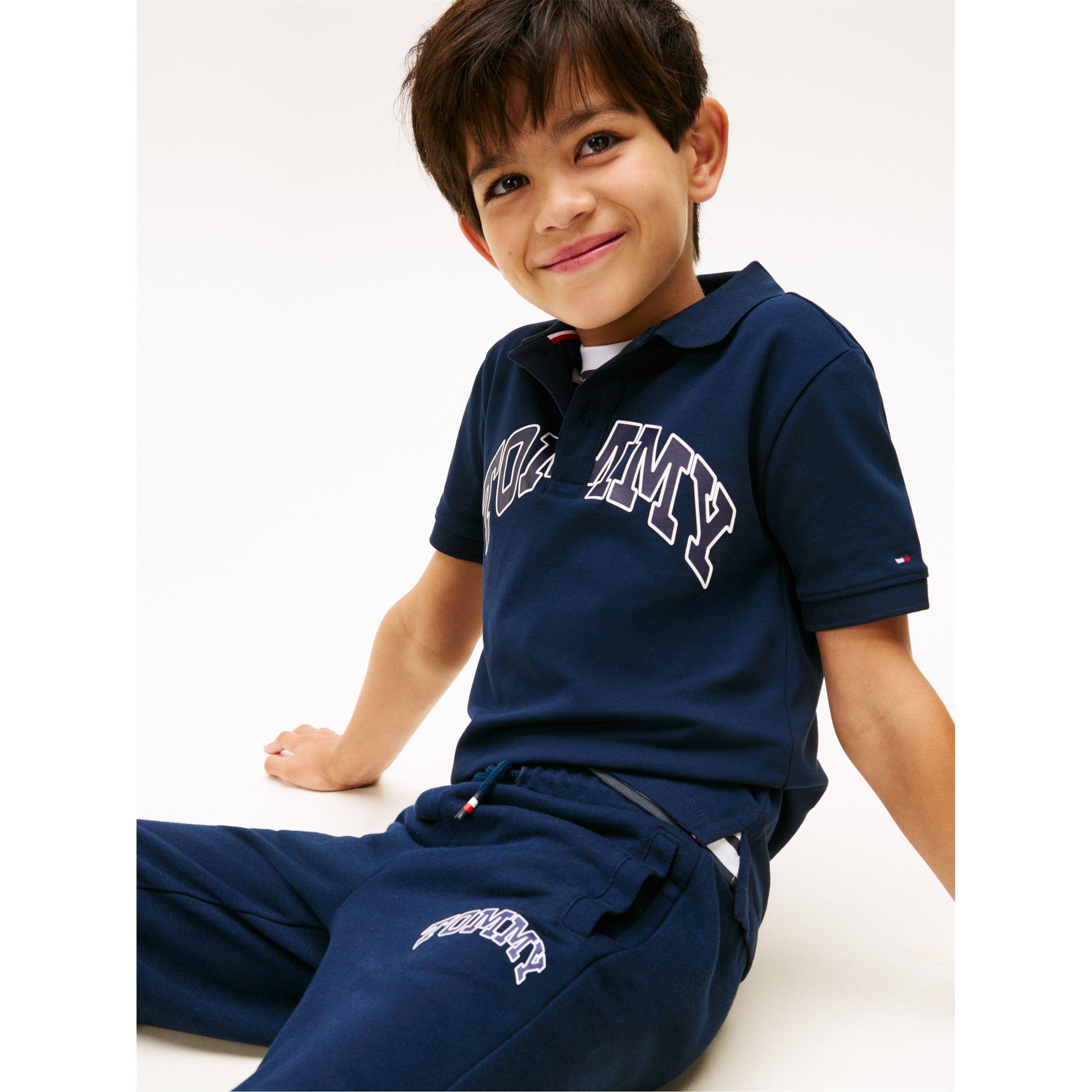 Night Navy C1G - Tommy Hilfiger - Kids' Varsity Closed Hem Fleece Joggers - 3