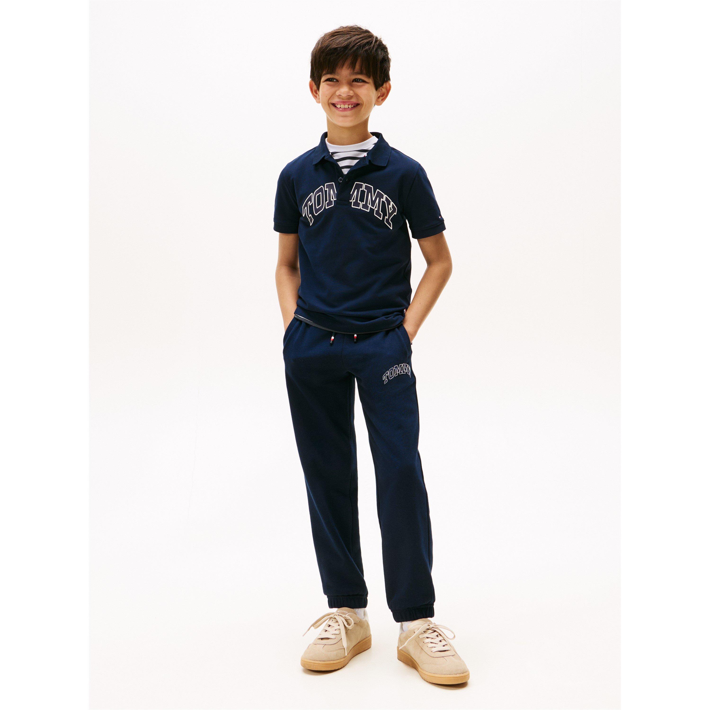 Night Navy C1G - Tommy Hilfiger - Kids' Varsity Closed Hem Fleece Joggers - 4