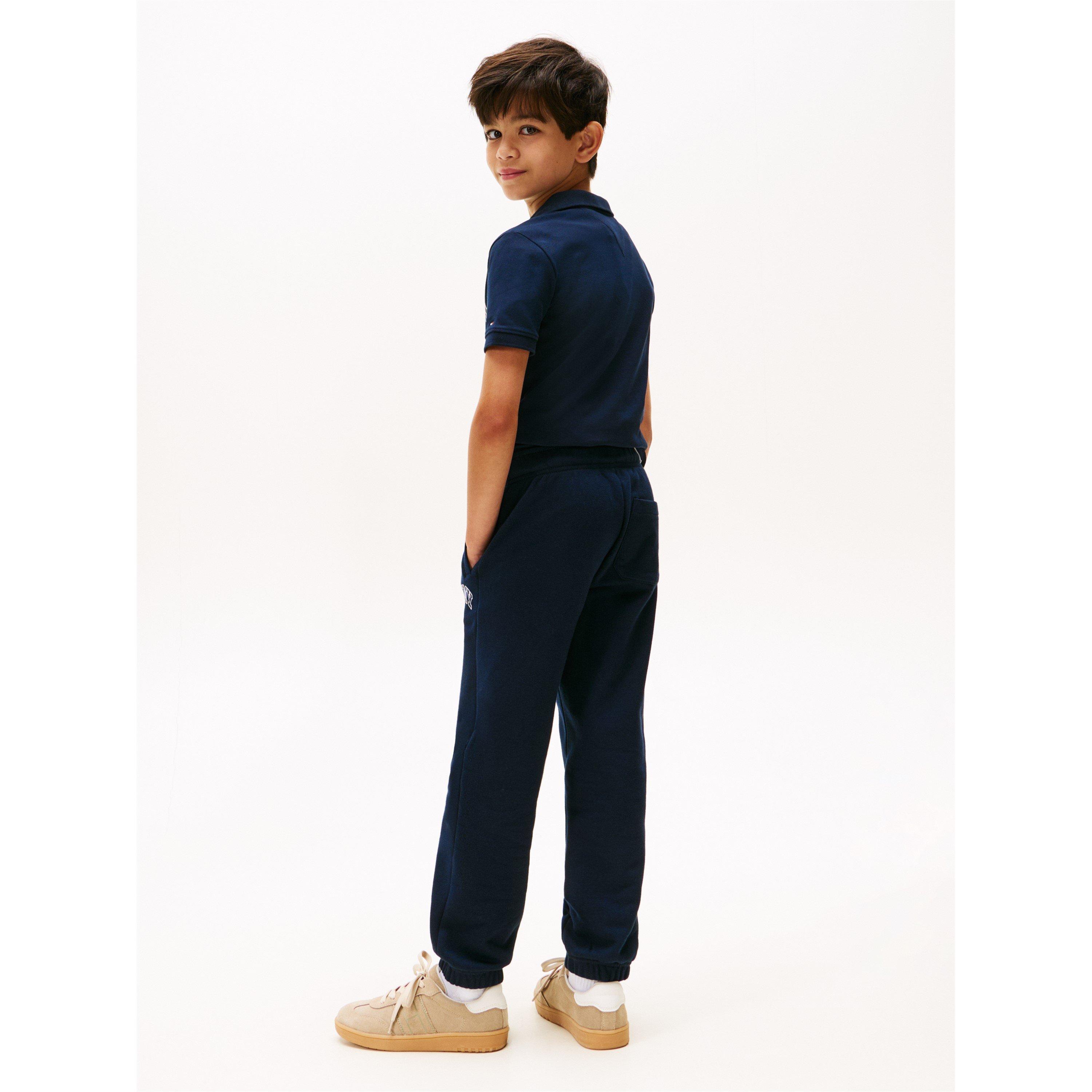 Night Navy C1G - Tommy Hilfiger - Kids' Varsity Closed Hem Fleece Joggers - 5