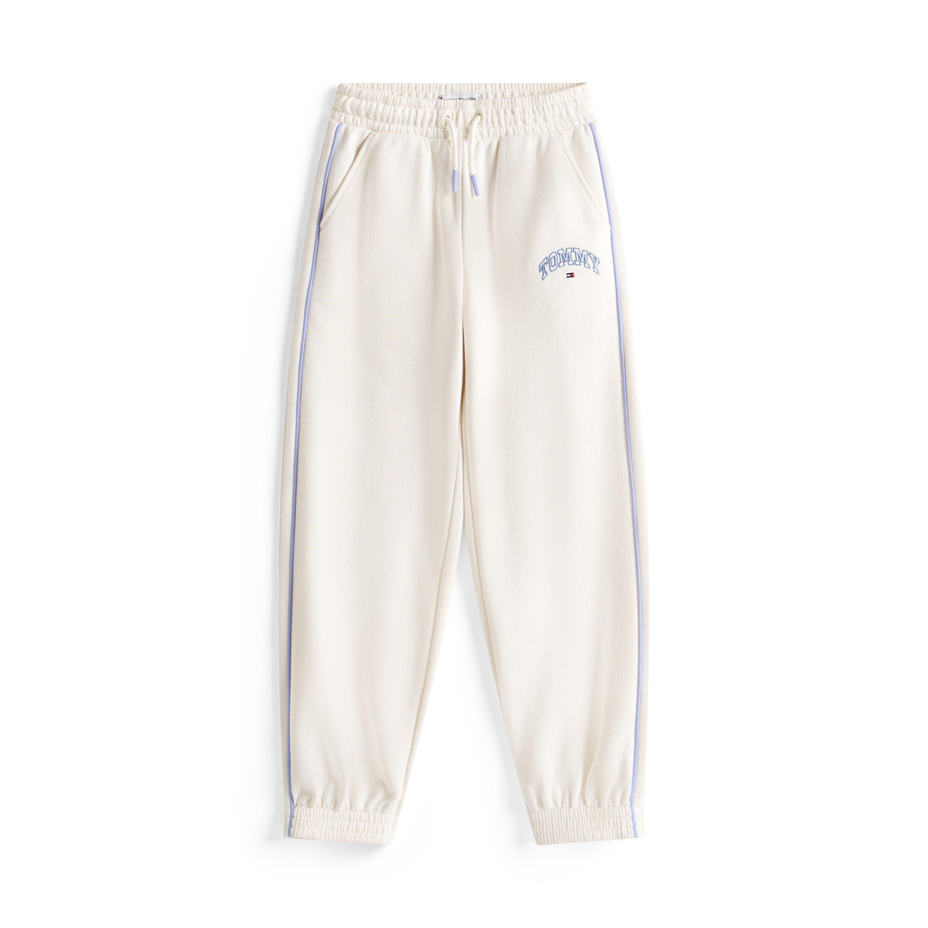 Tommy Hilfiger Girls Kids' Varsity Closed Hem Fleece Joggers - Ivory Ya8 - 16Y
