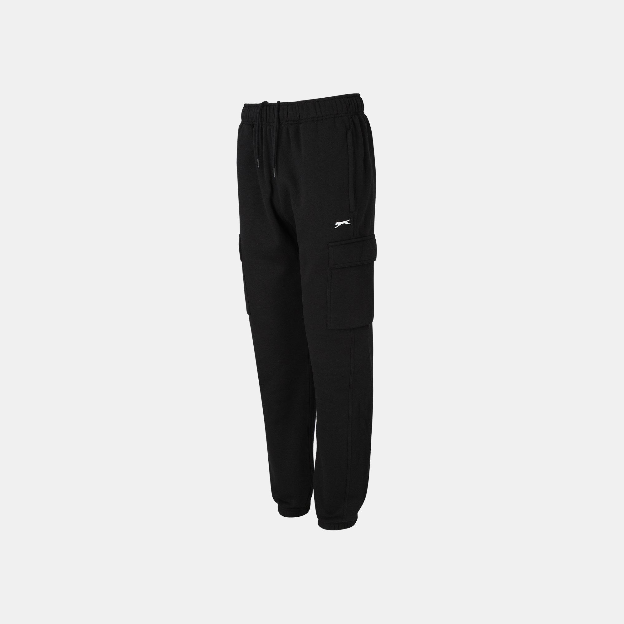 Black - Slazenger - Fleece Cargo Pant Mens - 3