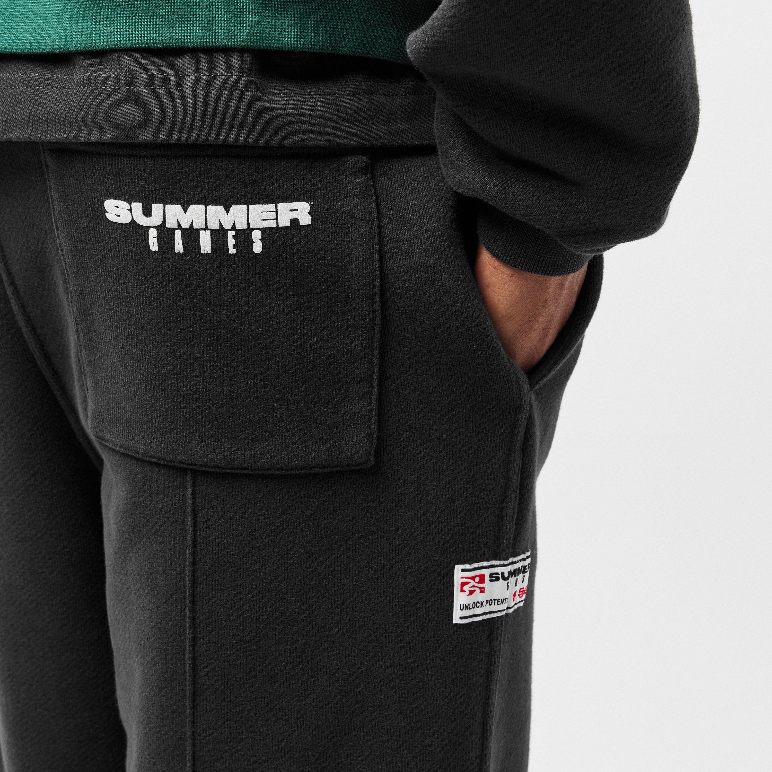 Jet Black - Summer Games - Men's Closed Hem Fleece Joggers - 5