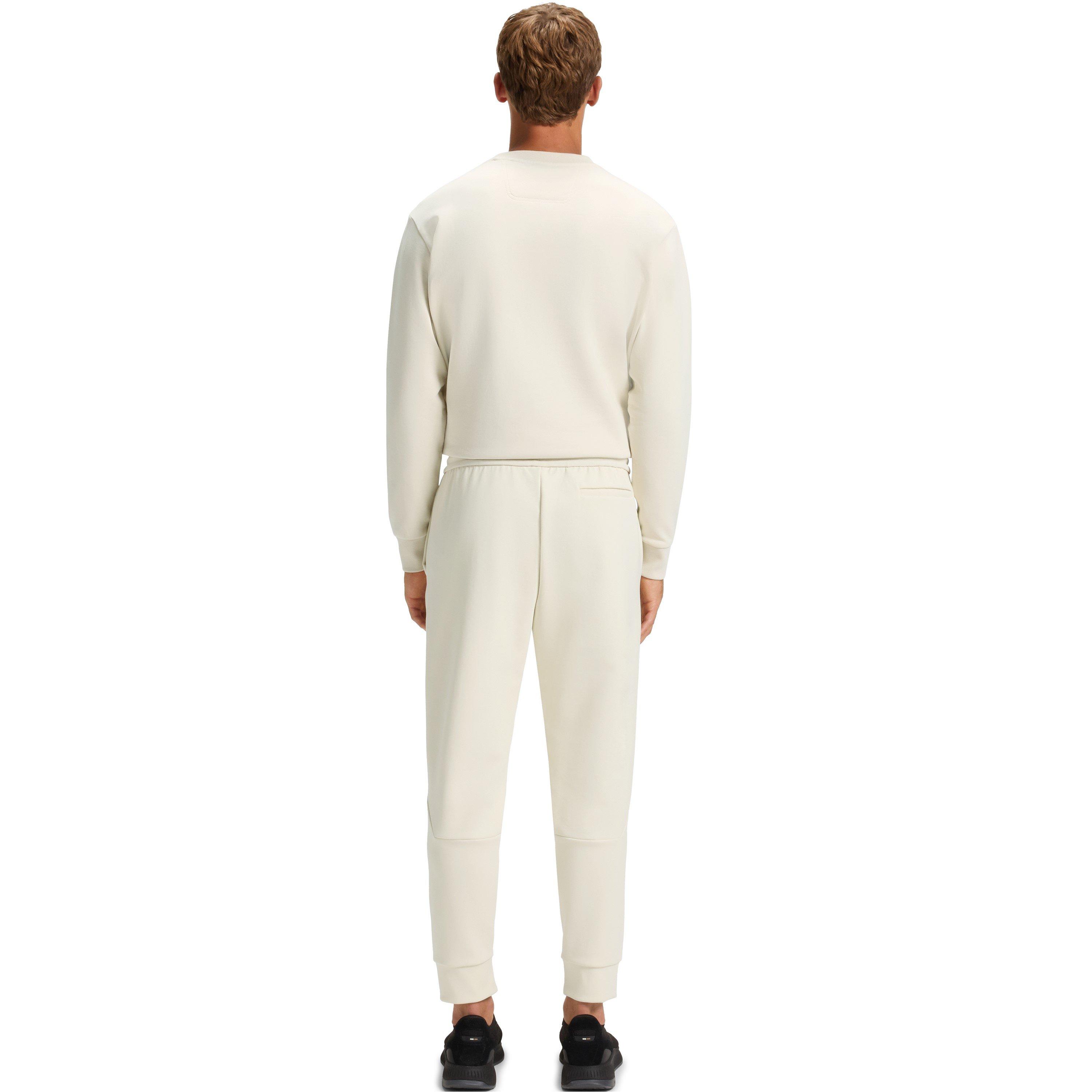Open White - Boss - Mens BOSS GREEN Soft Cotton-Blend Jogging Bottoms - 4