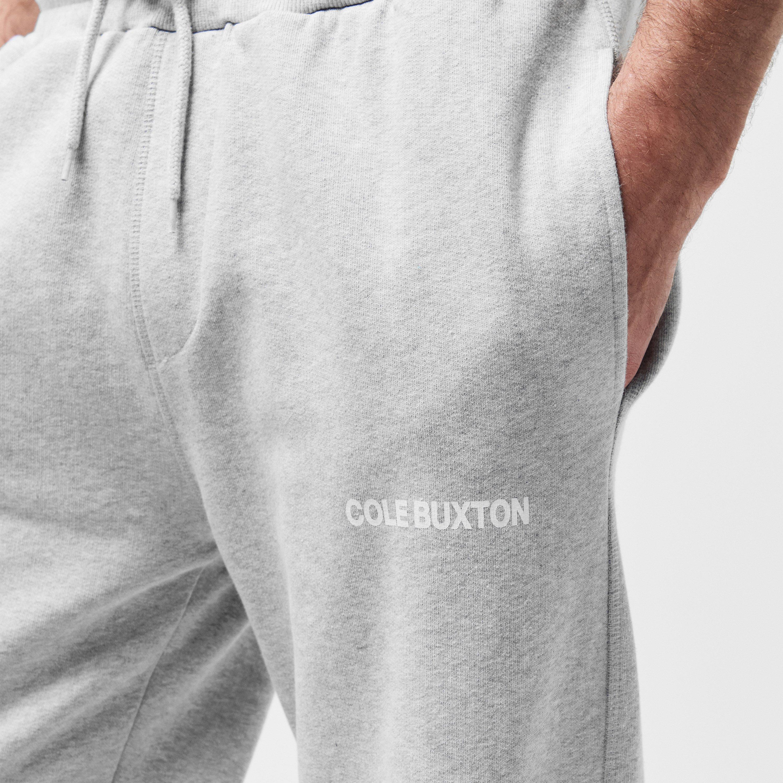 Light Grey Marl - Cole Buxton - Men's Fleece Closed Cuff Joggers - 5