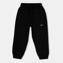 Off White Kids Closed Hem Fleece Jogging Bottoms