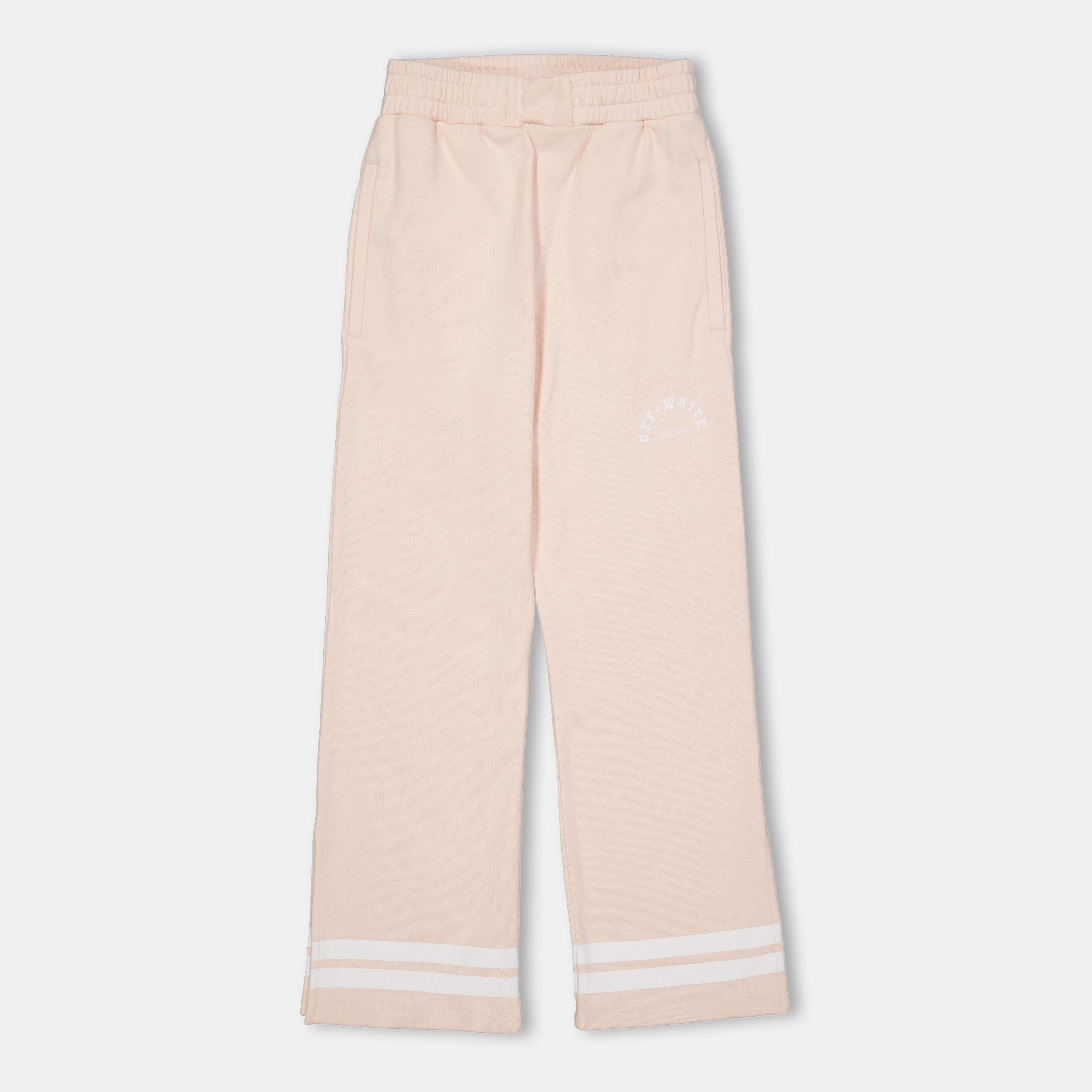 Off White Kids Closed Hem Fleece Jogging Bottoms - Pink/White - Size 12Y