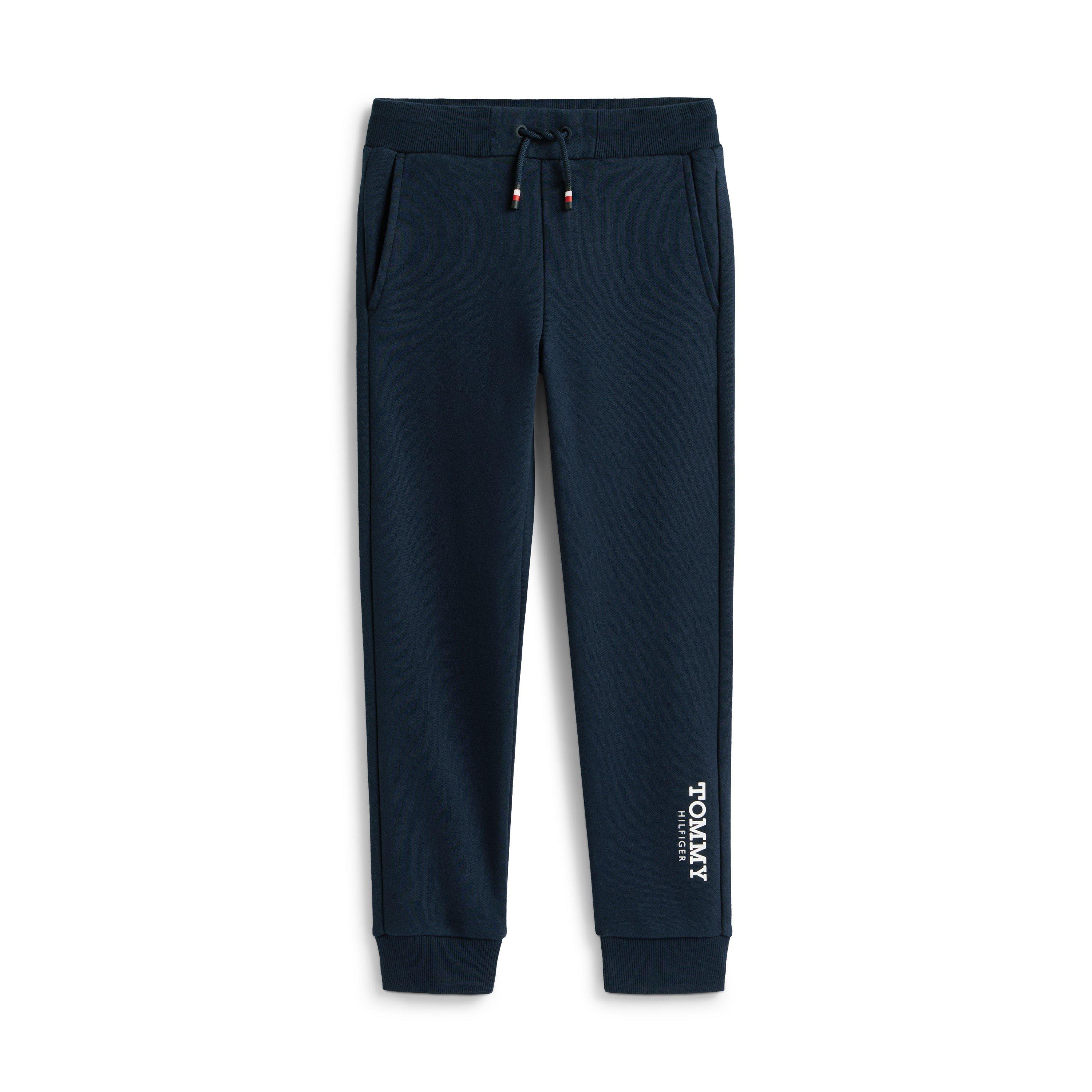 Tommy Hilfiger Kids' Mono Closed Hem Fleece Joggers - Night Navy C1G - Size 12Y