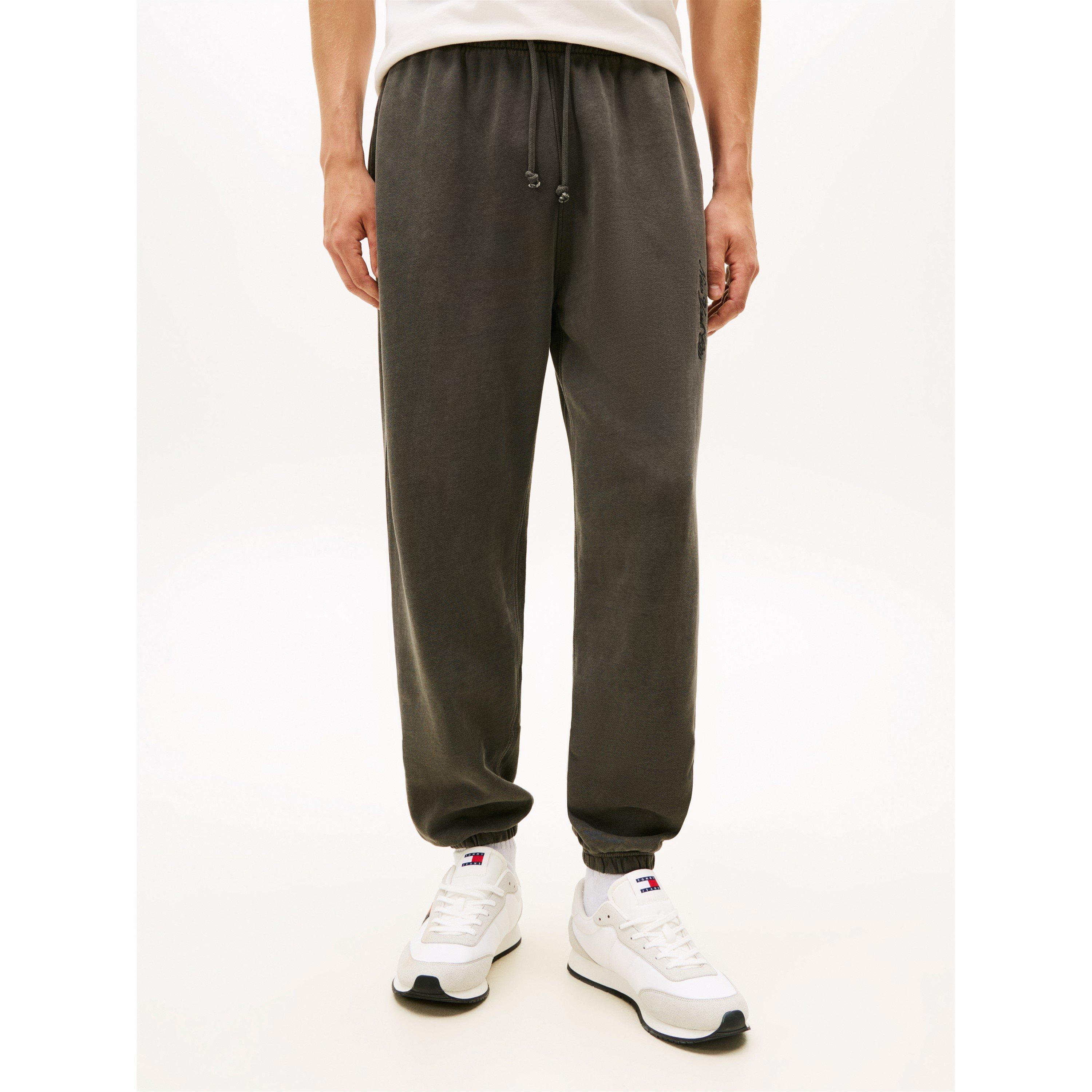 Noir - Tommy Jeans - Men's New Classic Closed Hem Fleece Joggers - 2