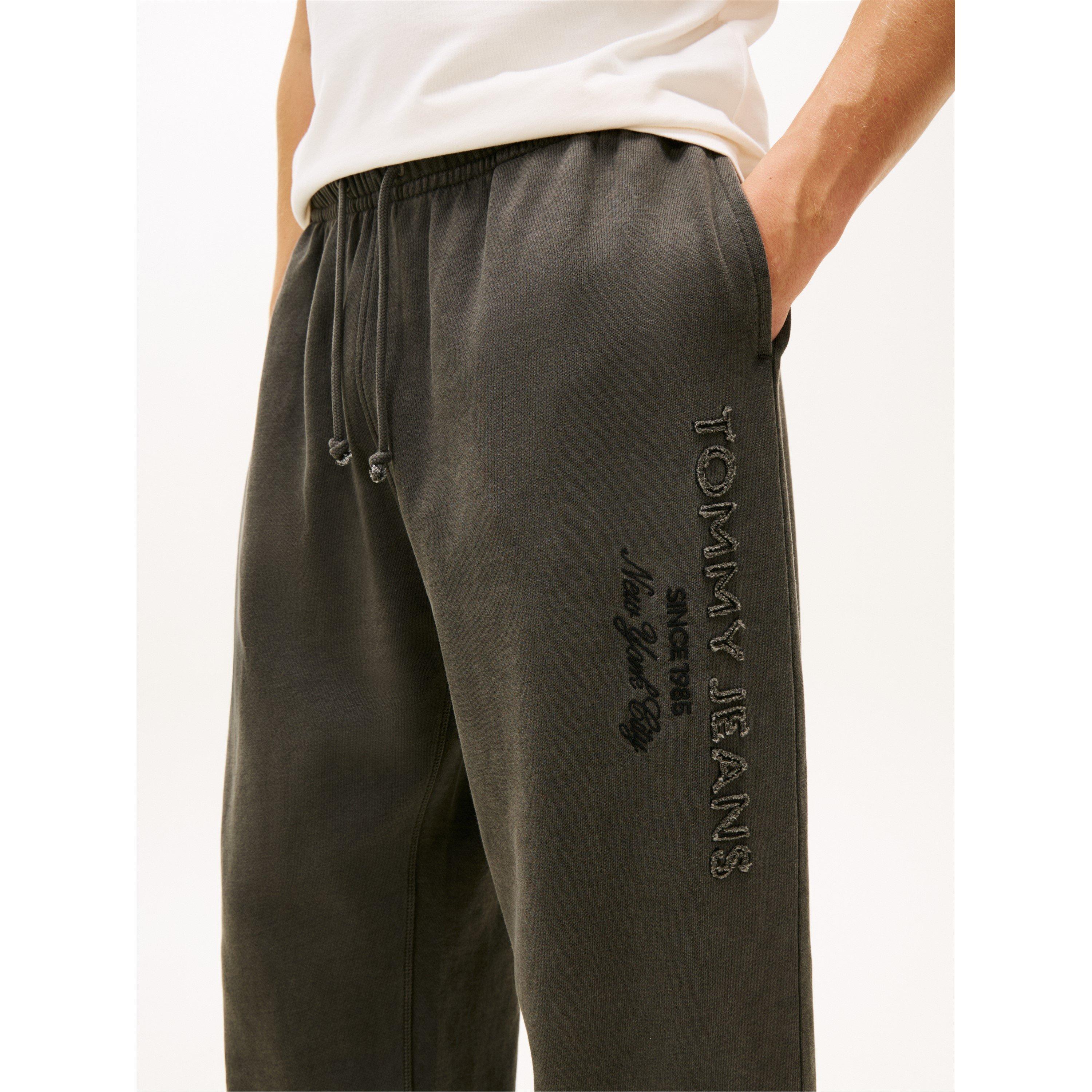 Noir - Tommy Jeans - Men's New Classic Closed Hem Fleece Joggers - 3