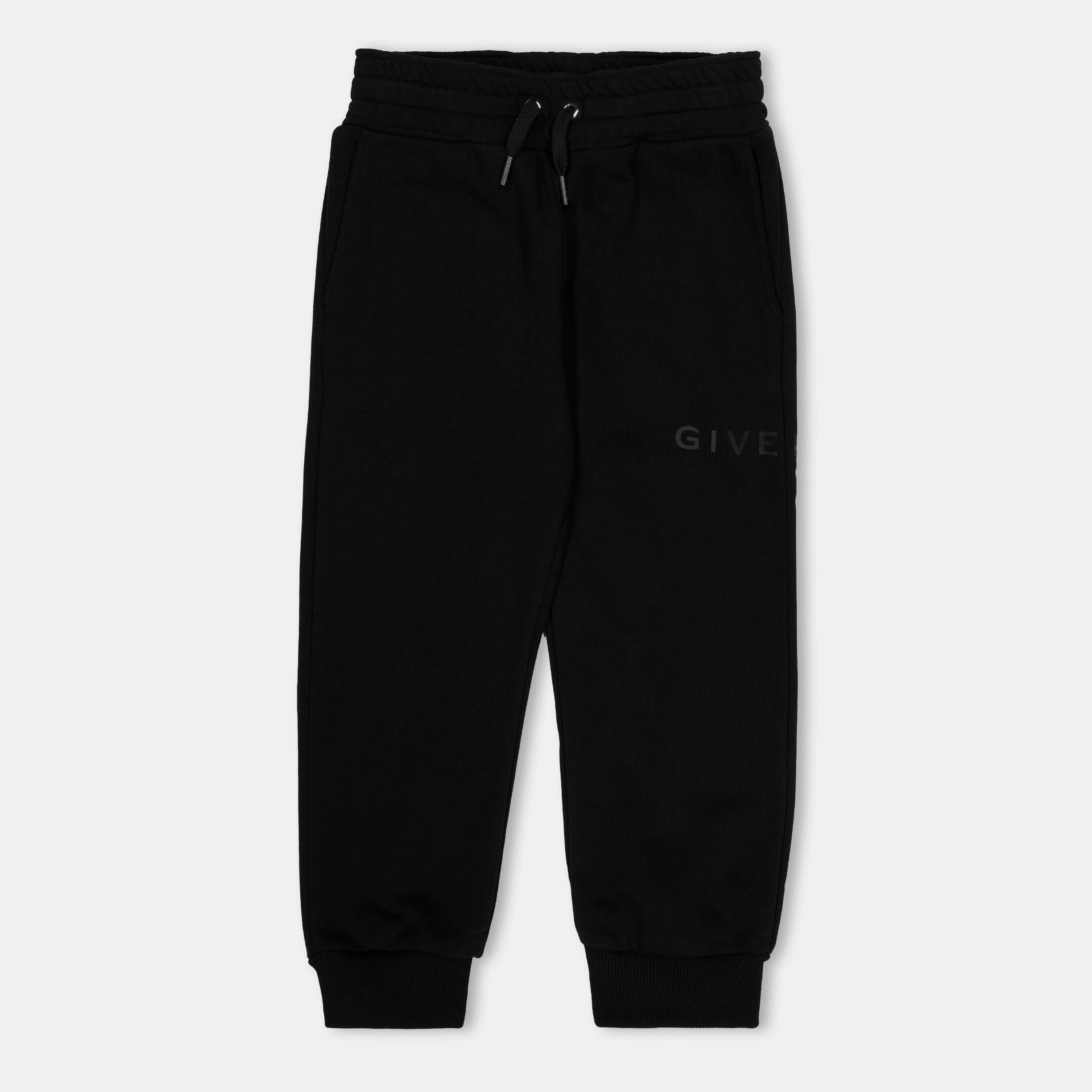 GIVENCHY  Kids' Leg Print Closed Cuff Fleece Joggers - Black - Size 10Y