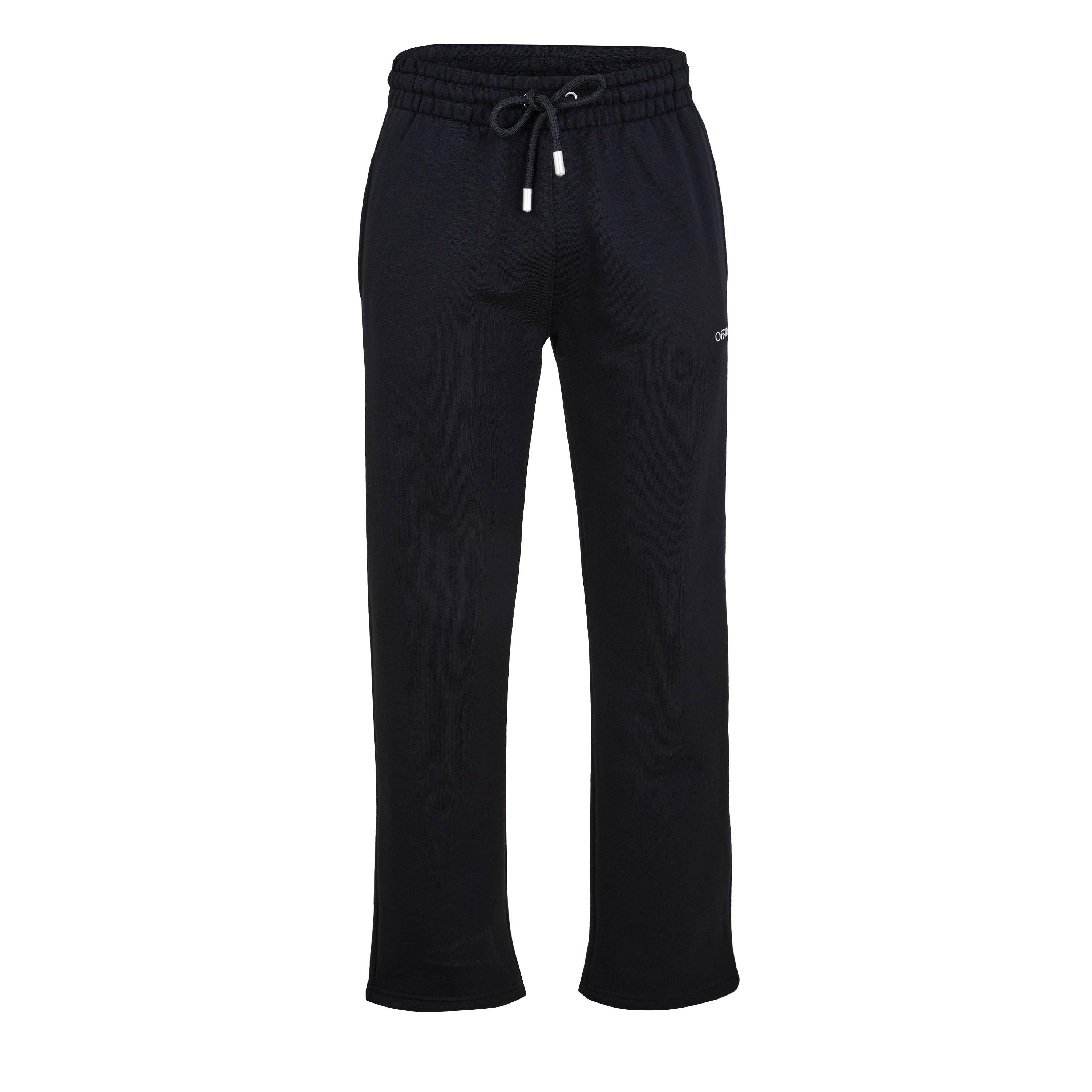 Off White Men's Closed Hem Fleece Joggers - Black-White - M