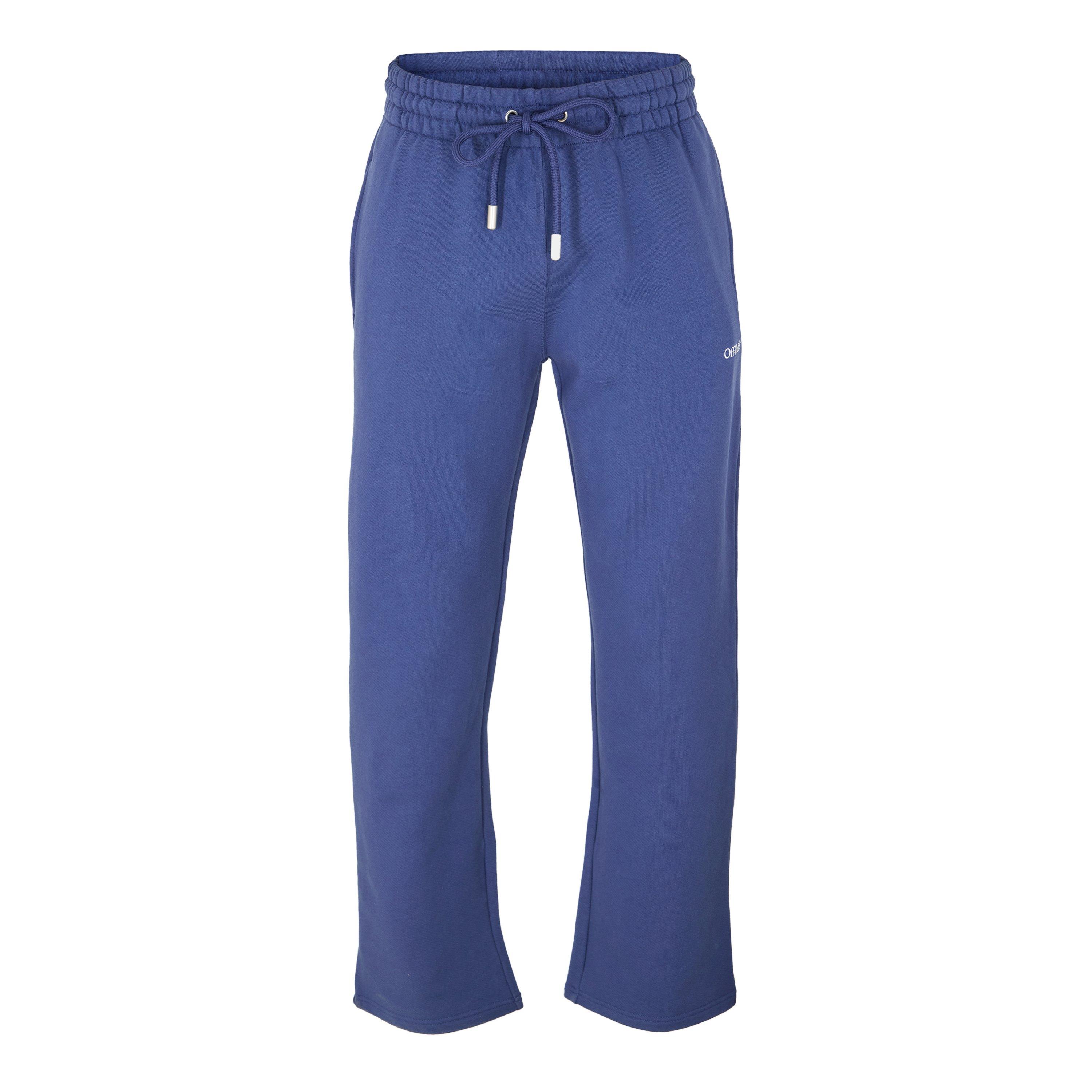 Dark Blue-White - Off White - Men's Arrow Closed Hem Fleece Joggers - 1