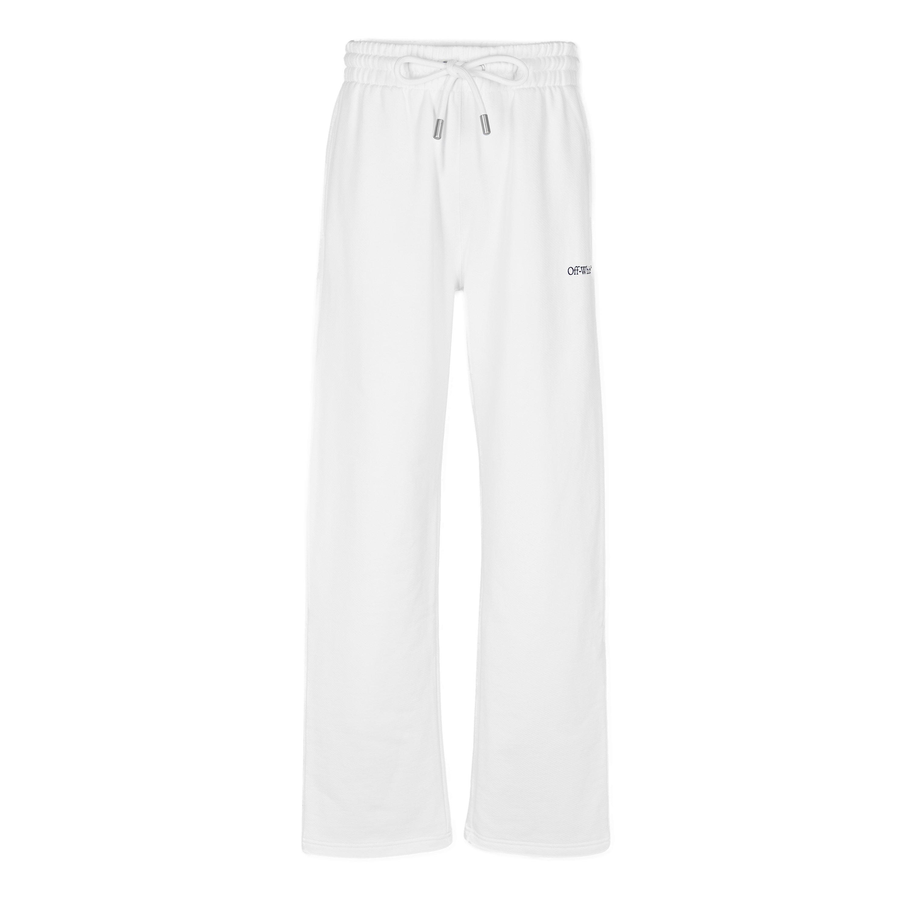 Off White Men's Arrow Fleece Closed Hem Joggers - White-Black - XL