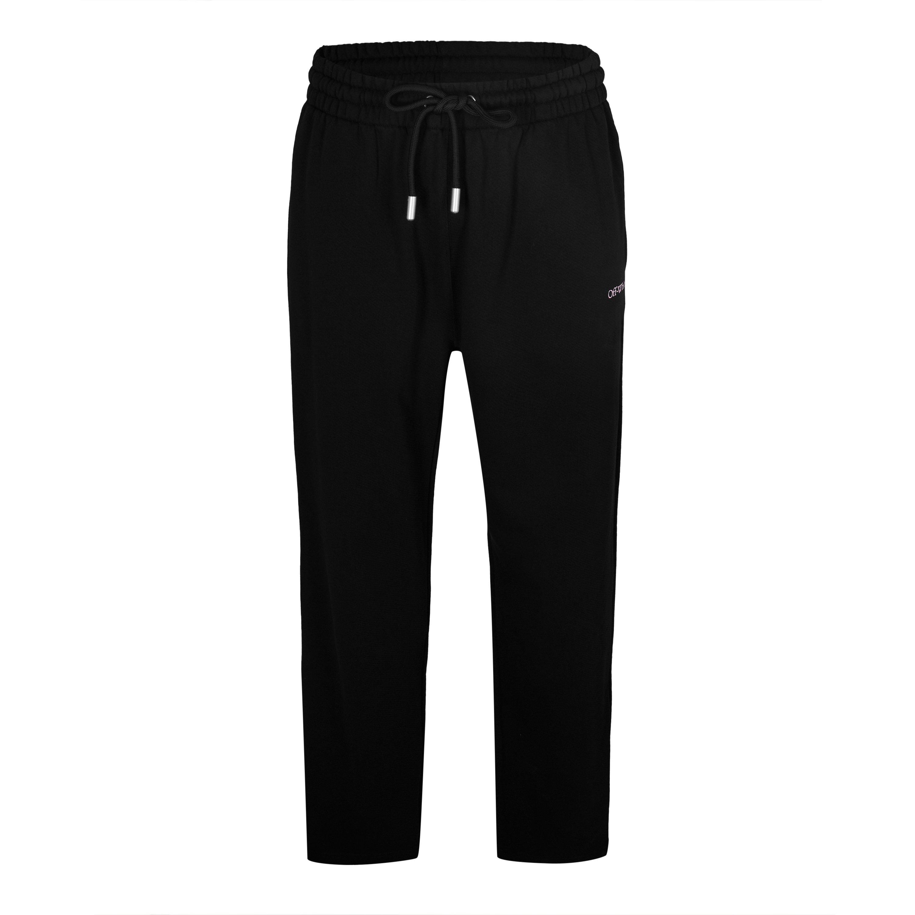 Off White Men's Closed Hem Fleece Joggers - Black/Pink - L