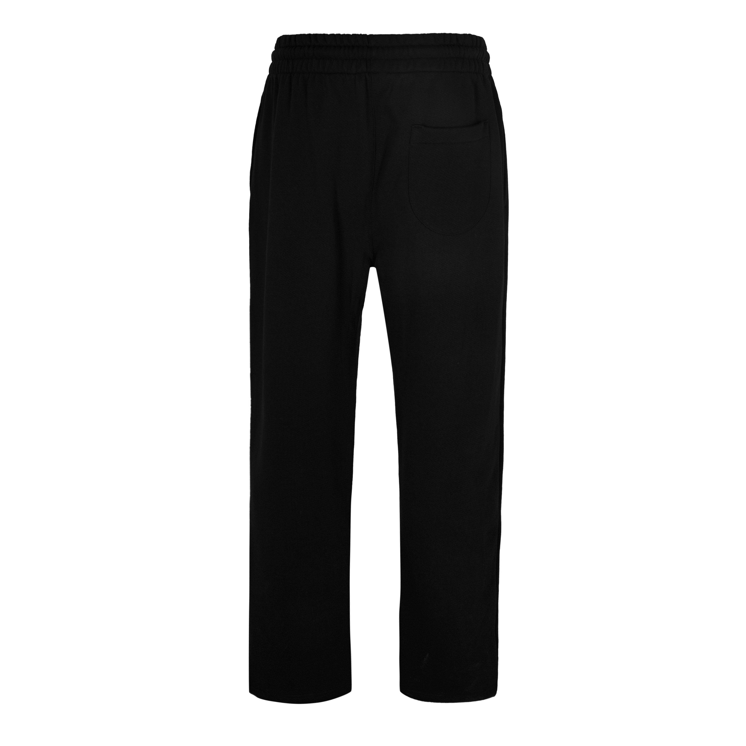 Black-White - Off White - Men's Closed Hem Fleece Joggers - 2