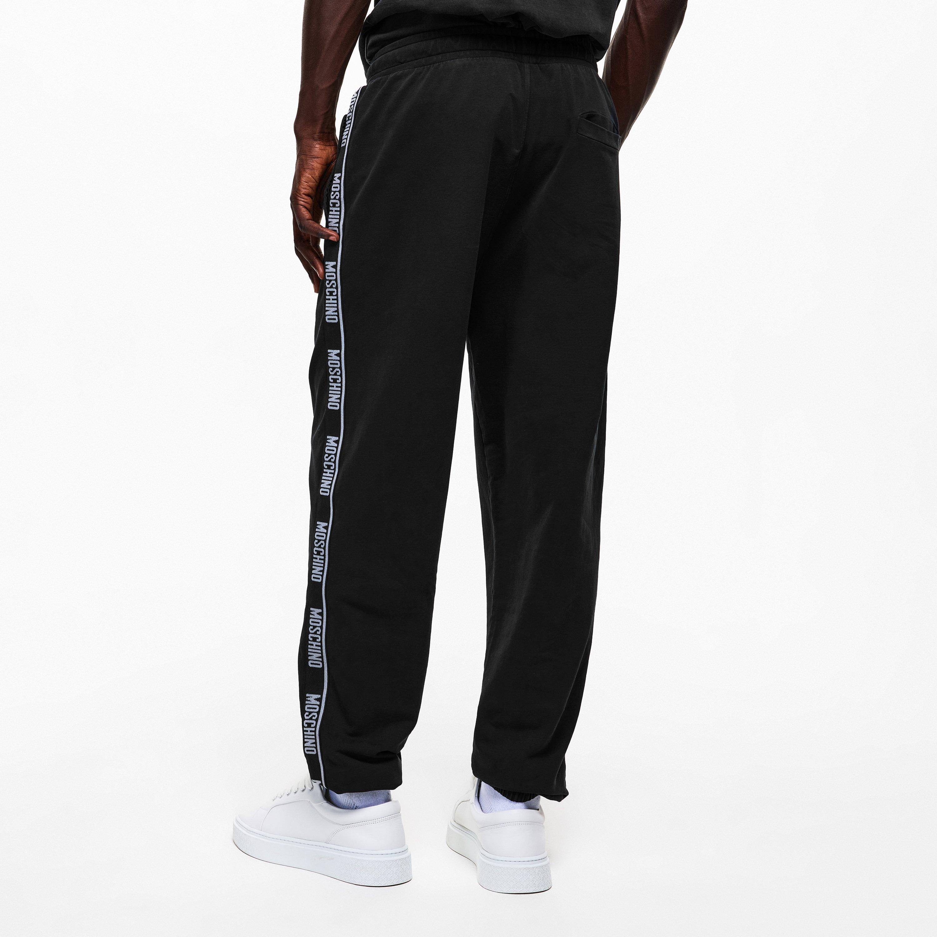 Black - Moschino - Men's Closed Hem Fleece Joggers - 4
