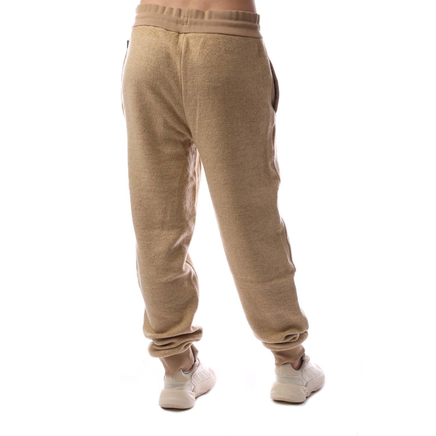 Beige - Boss - Men's Closed Hem Fleece Joggers - 3