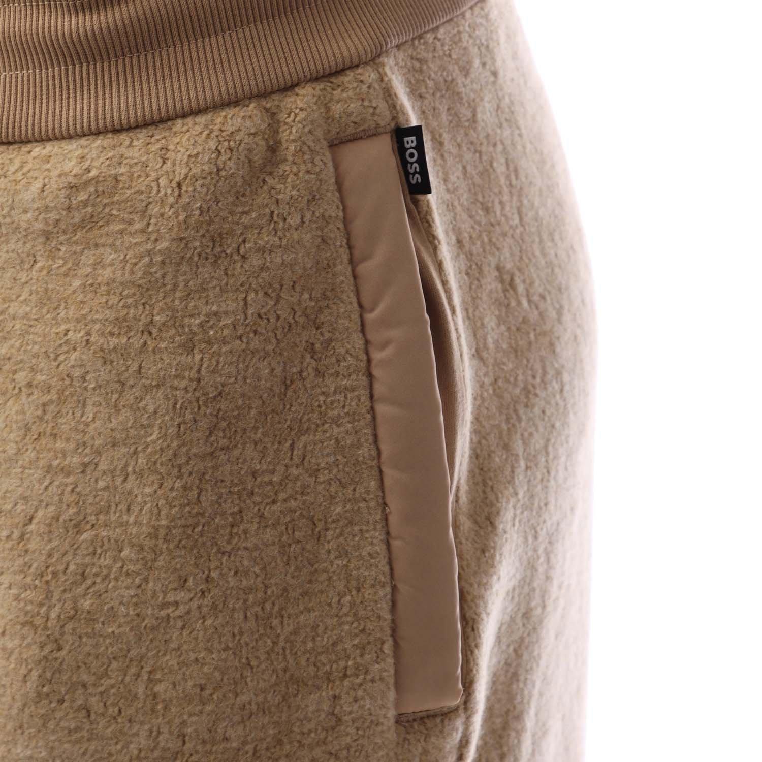 Beige - Boss - Men's Closed Hem Fleece Joggers - 4