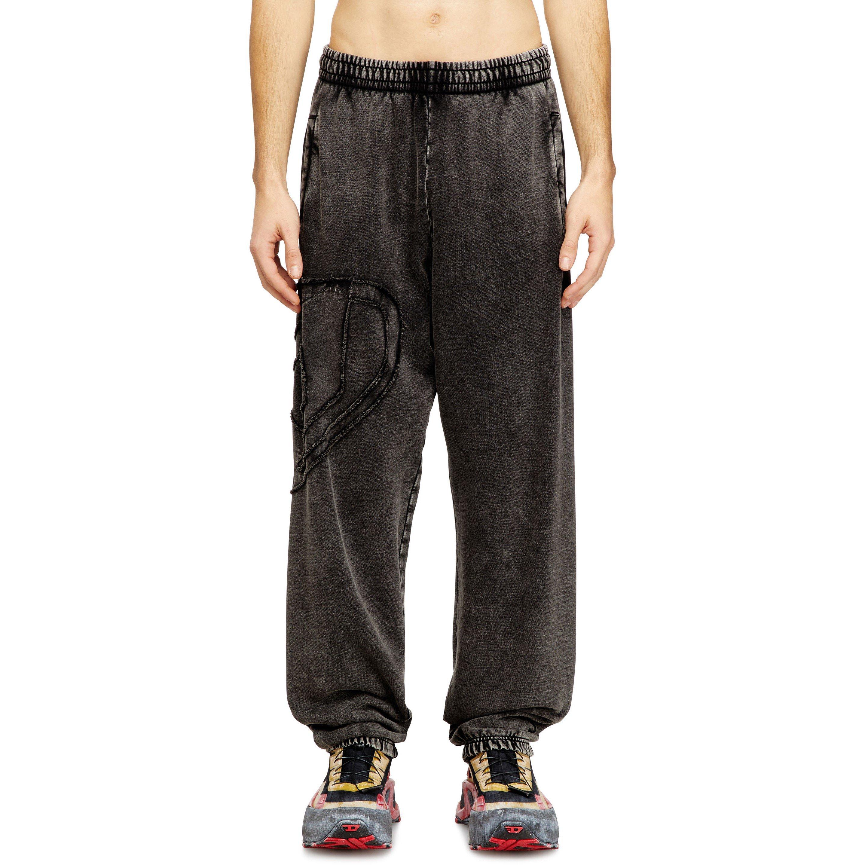 Grey - Diesel - Men's Closed Hem Fleece Joggers - 1