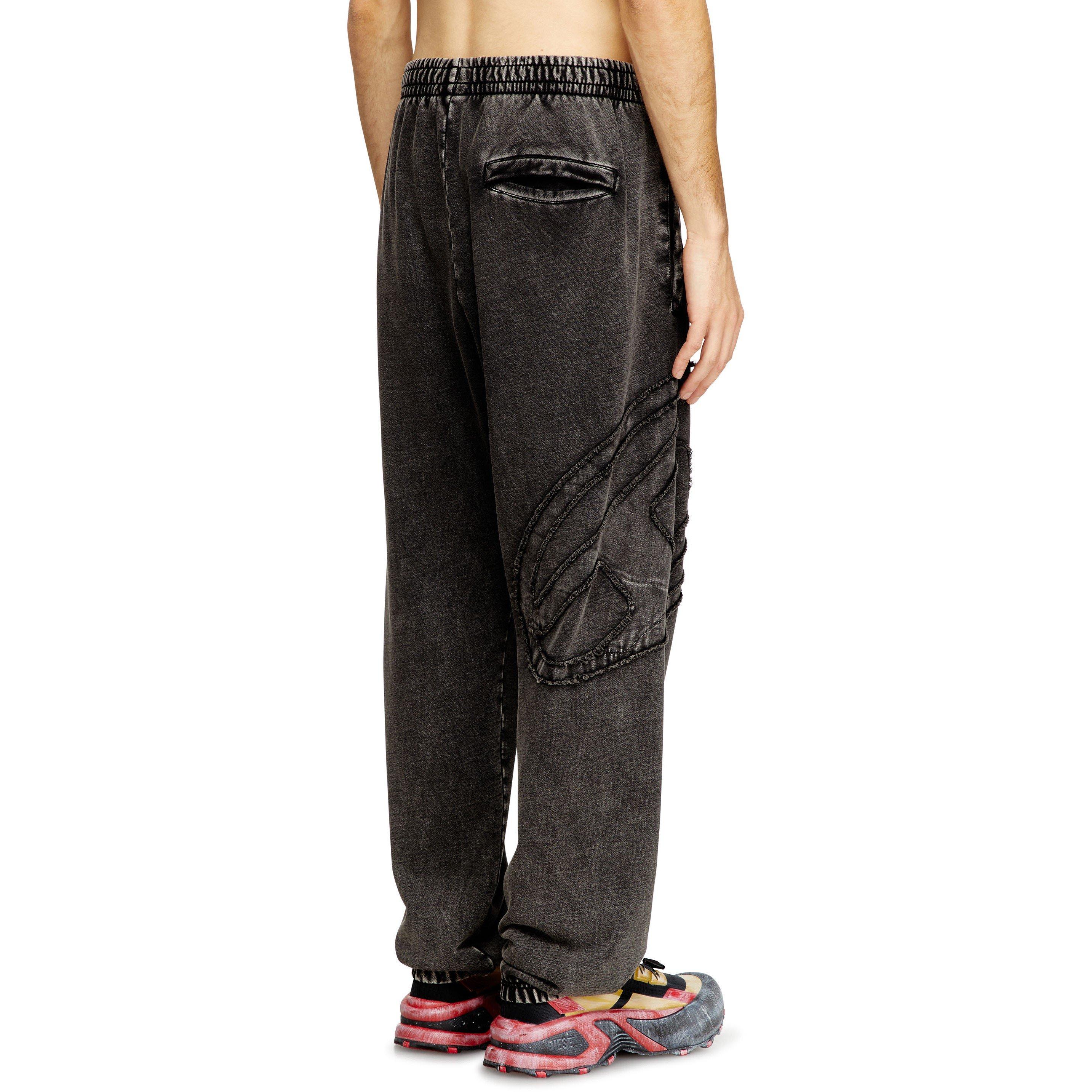 Grey - Diesel - Men's Closed Hem Fleece Joggers - 2
