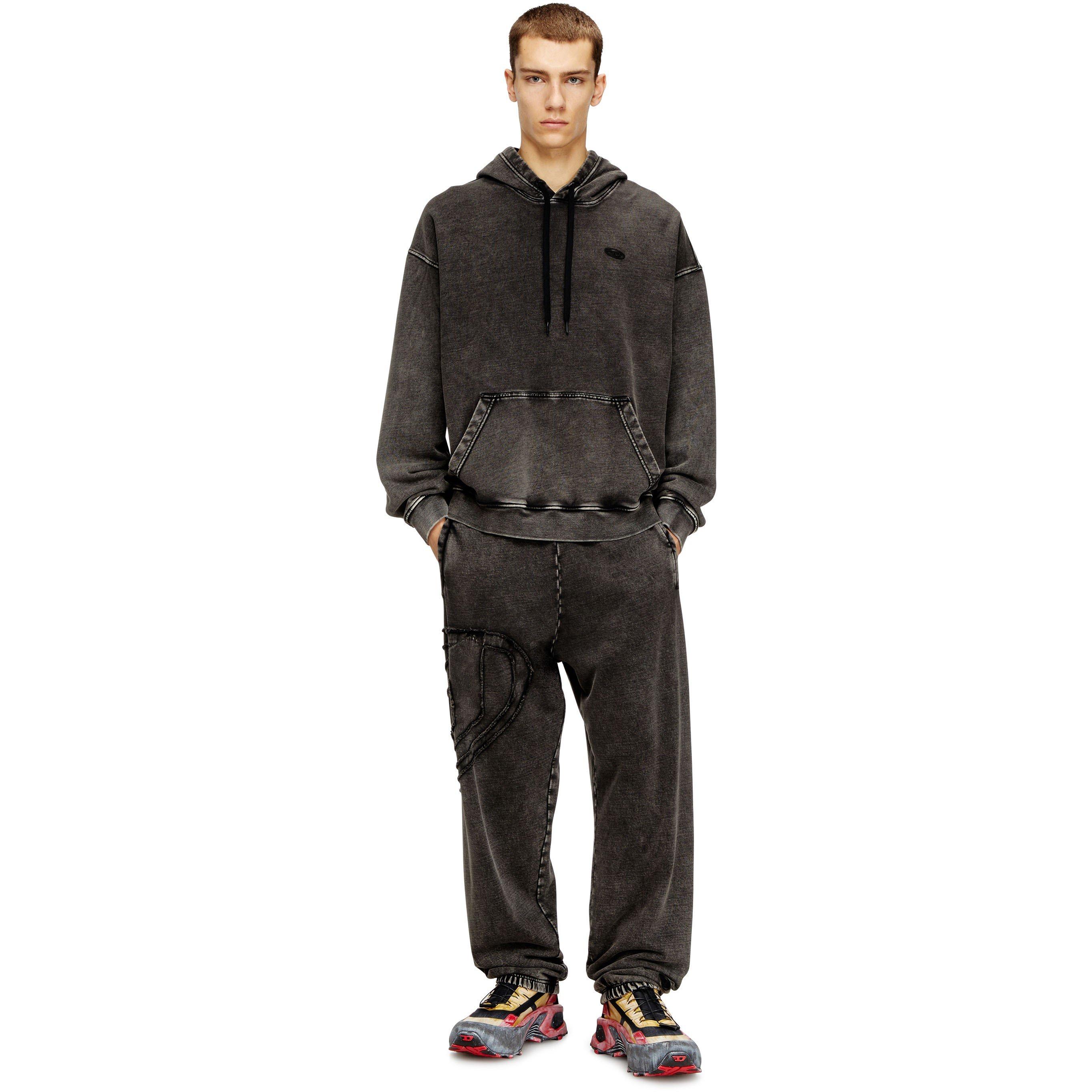Grey - Diesel - Men's Closed Hem Fleece Joggers - 3