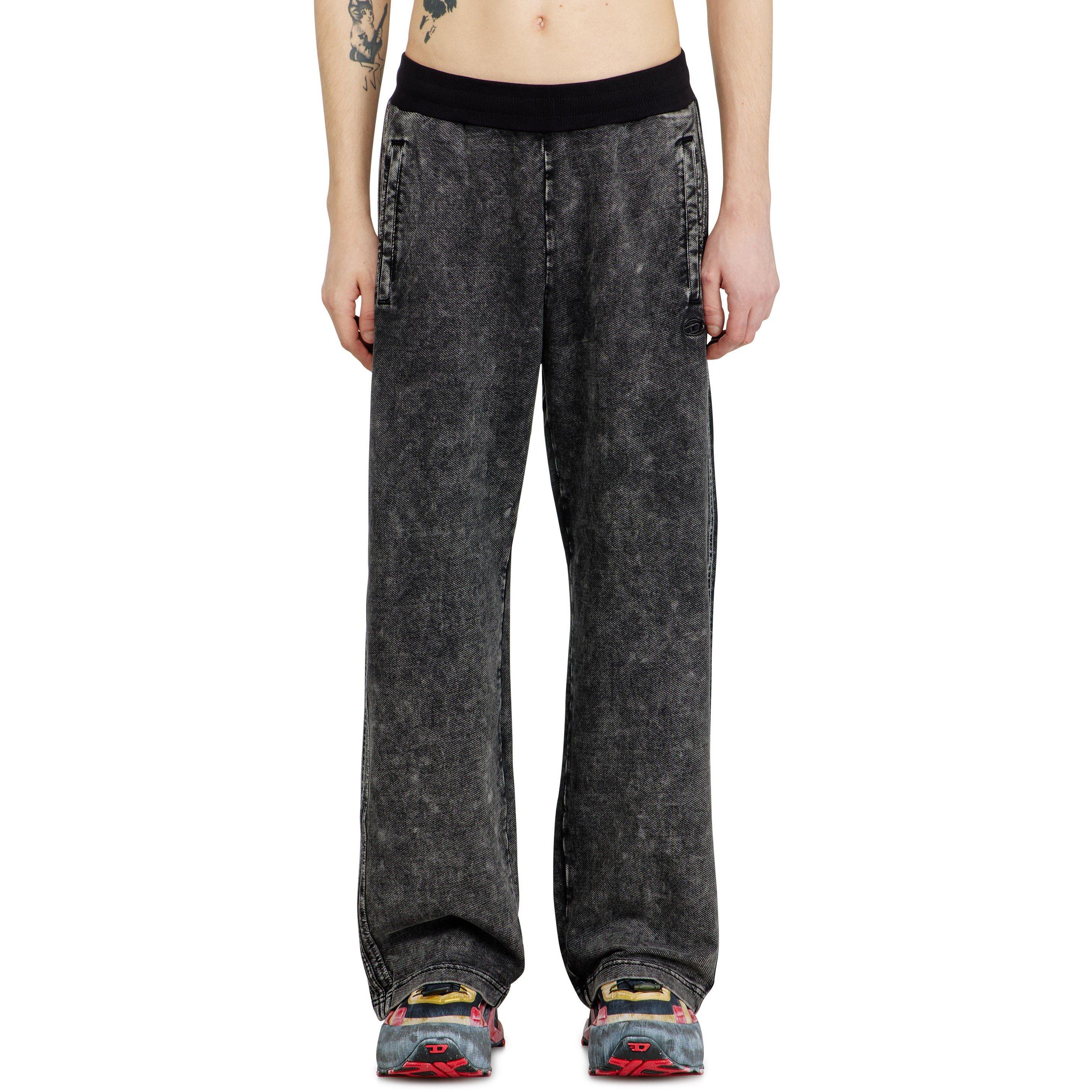 Grey - Diesel - Men's Open Hem Fleece Jogging Bottoms - 3