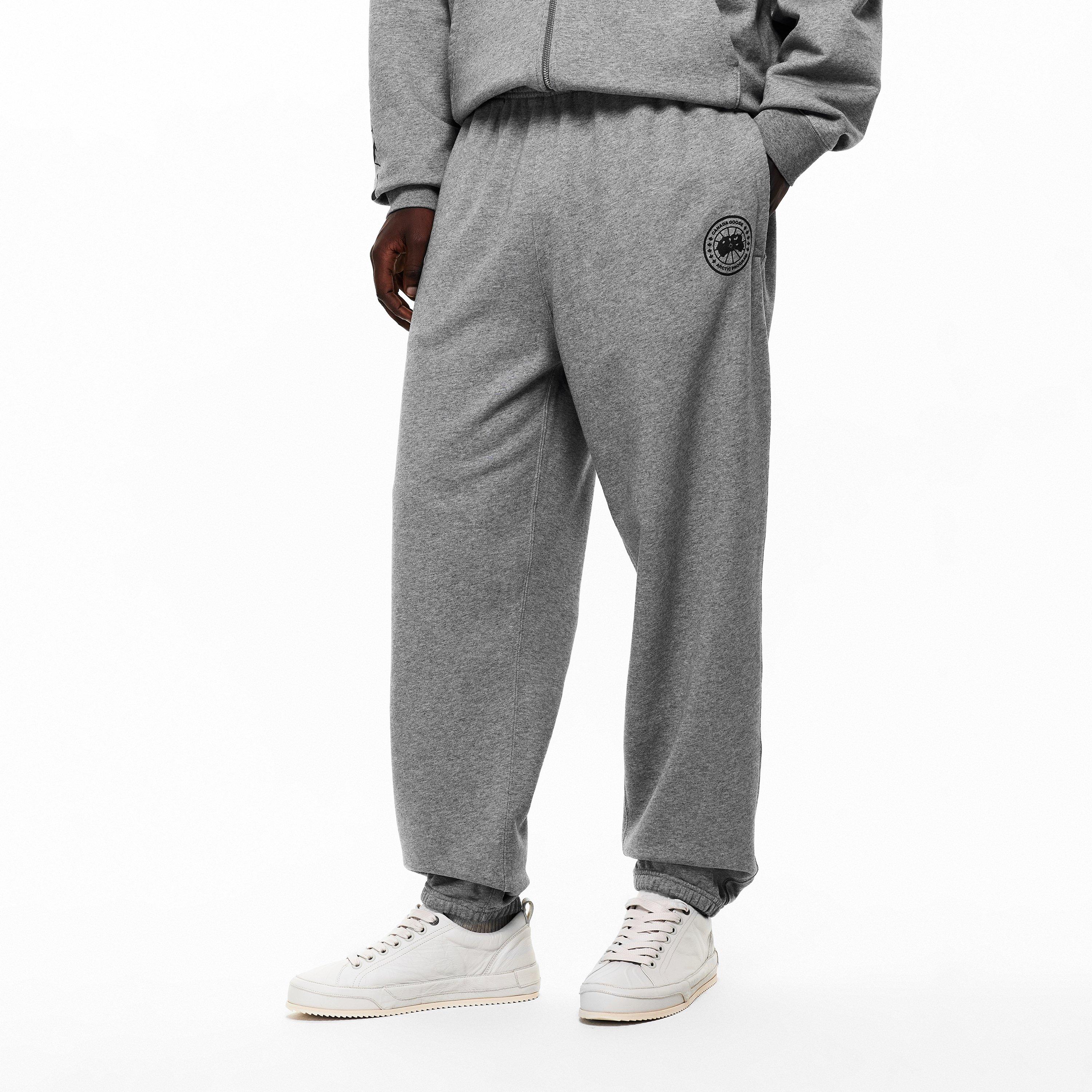 Stone Heather - Canada Goose - Men's Rove Logo Closed Hem Fleece Joggers - 3