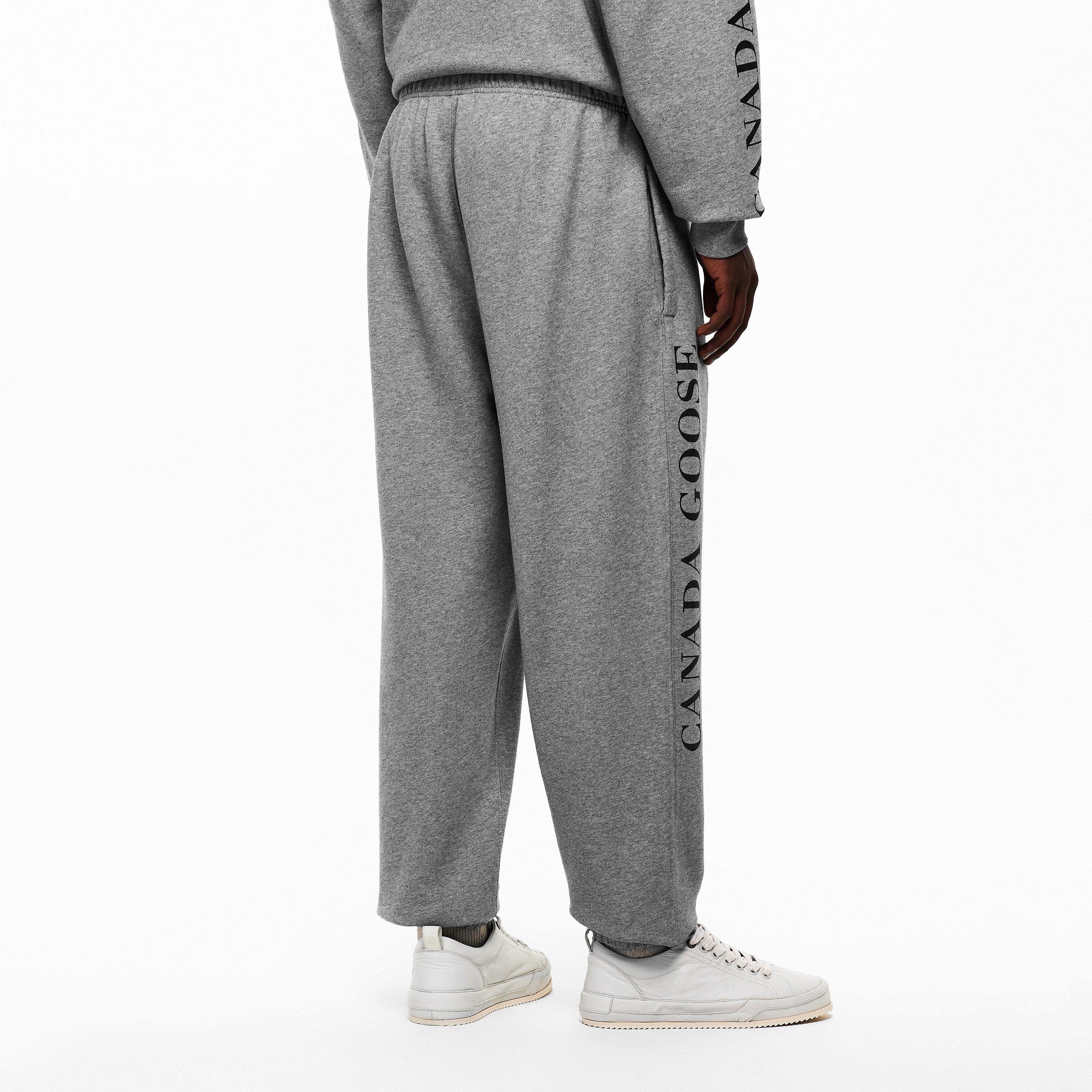 Stone Heather - Canada Goose - Men's Rove Logo Closed Hem Fleece Joggers - 4