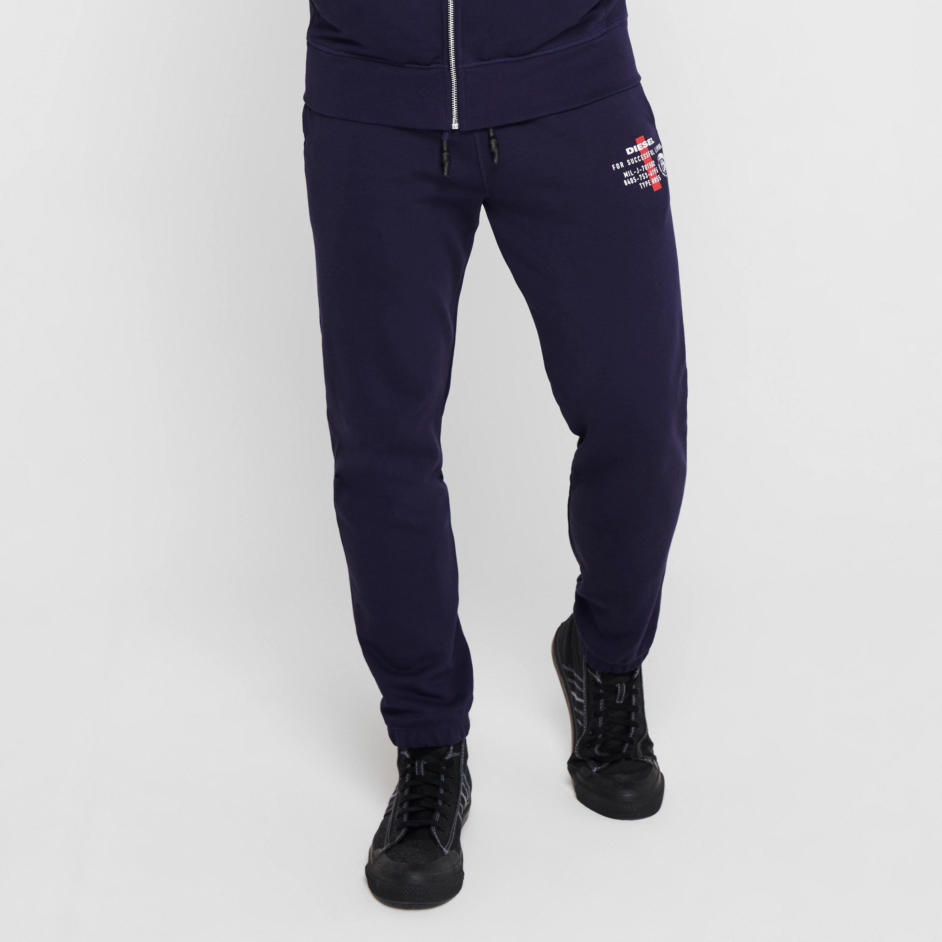 Navy 8AT - Diesel - Logo Cuff Pants - 2