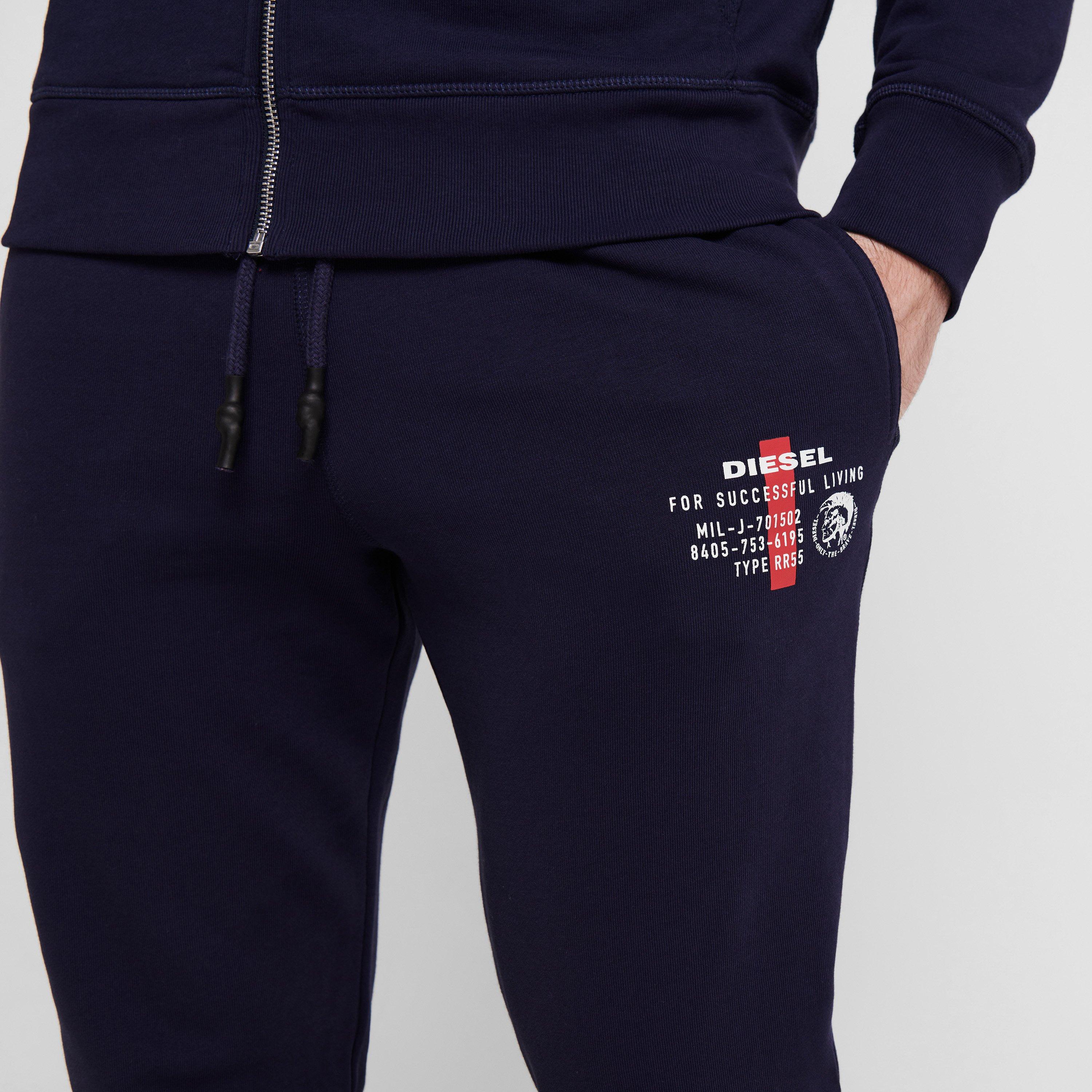 Navy 8AT - Diesel - Logo Cuff Pants - 4