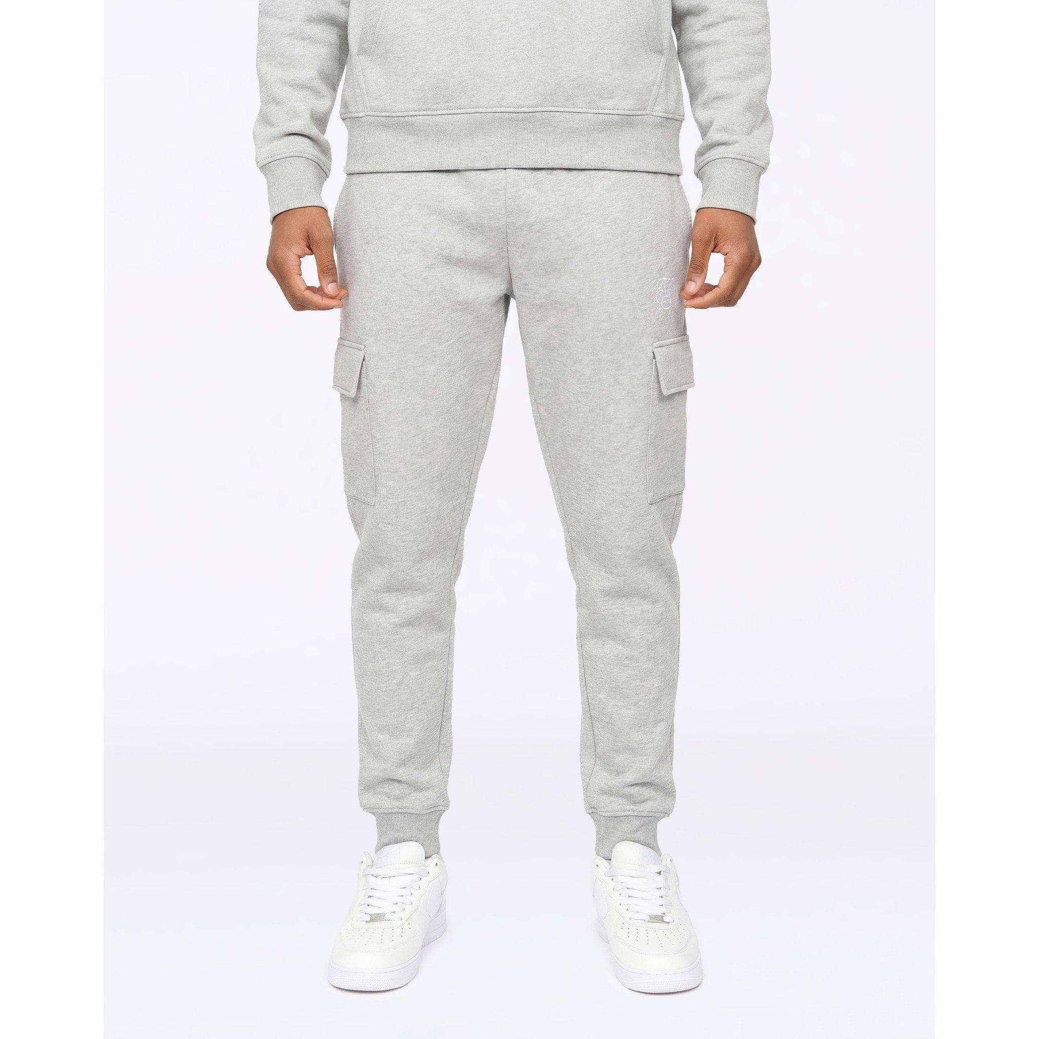 Grey Marl - SikSilk - Men's Closed Hem Fleece Joggers - 1