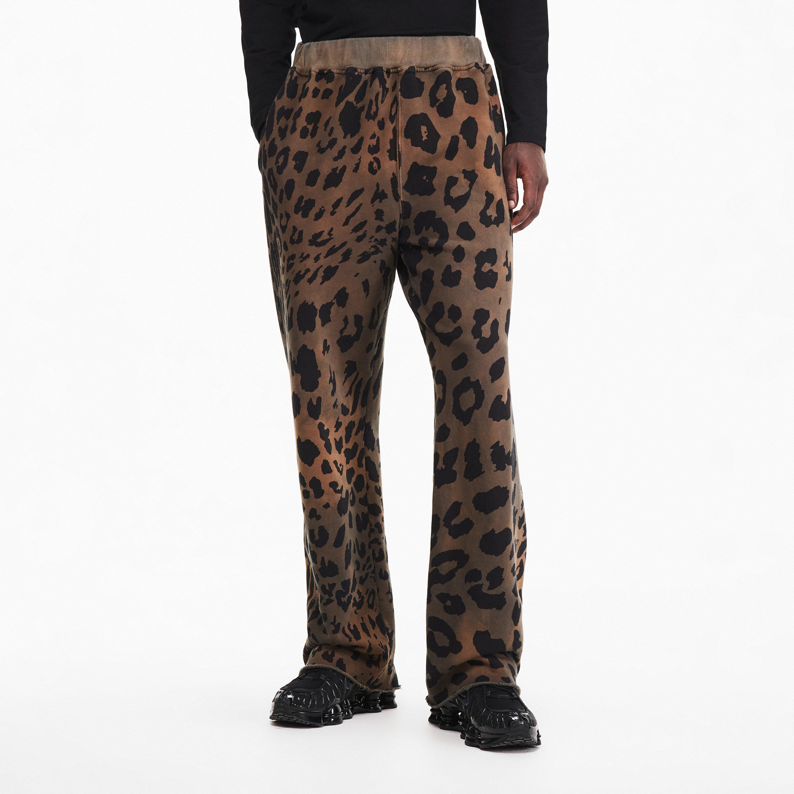 Multi - Aries - Men's Leopard Closed Hem Fleece Joggers - 3