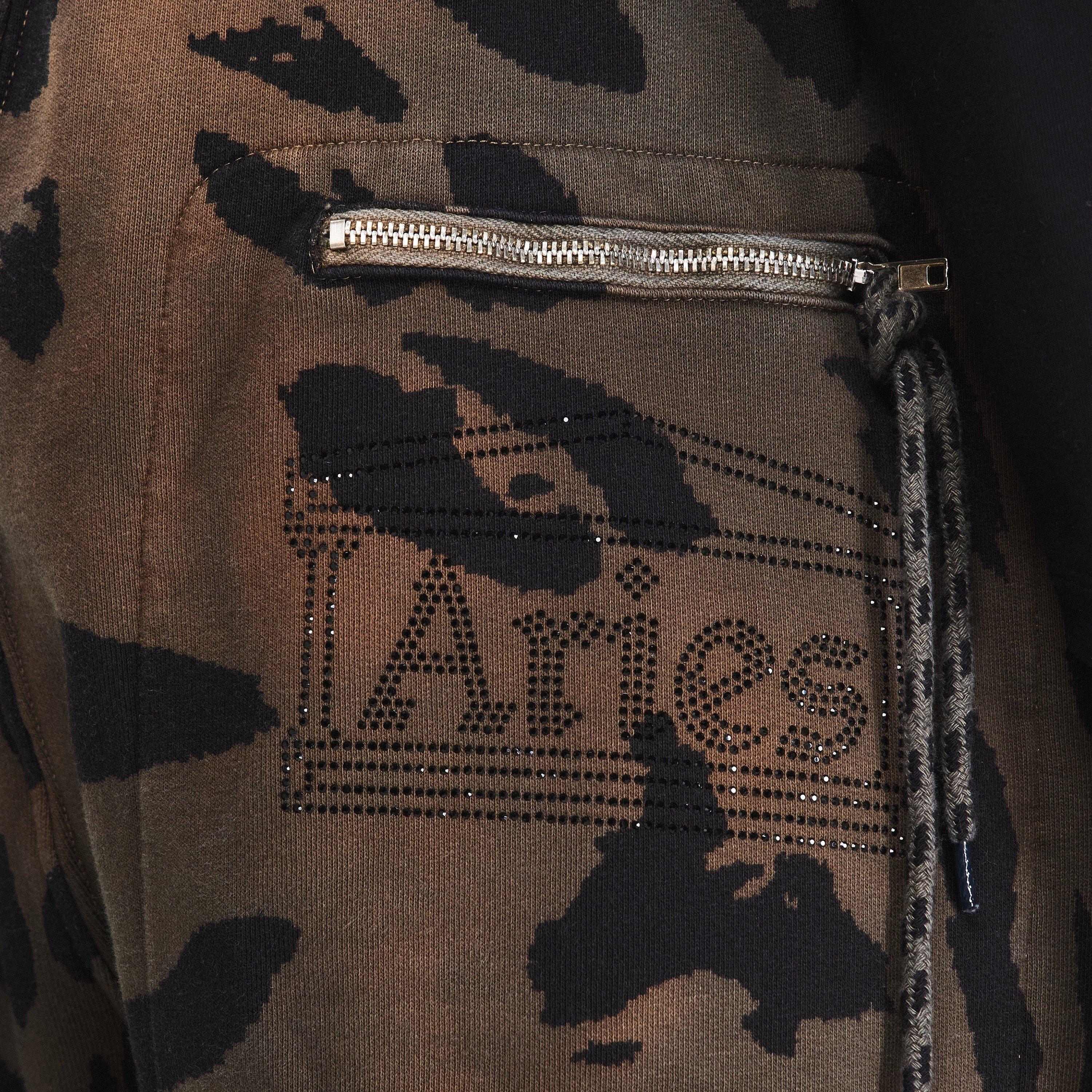 Multi - Aries - Men's Leopard Closed Hem Fleece Joggers - 5