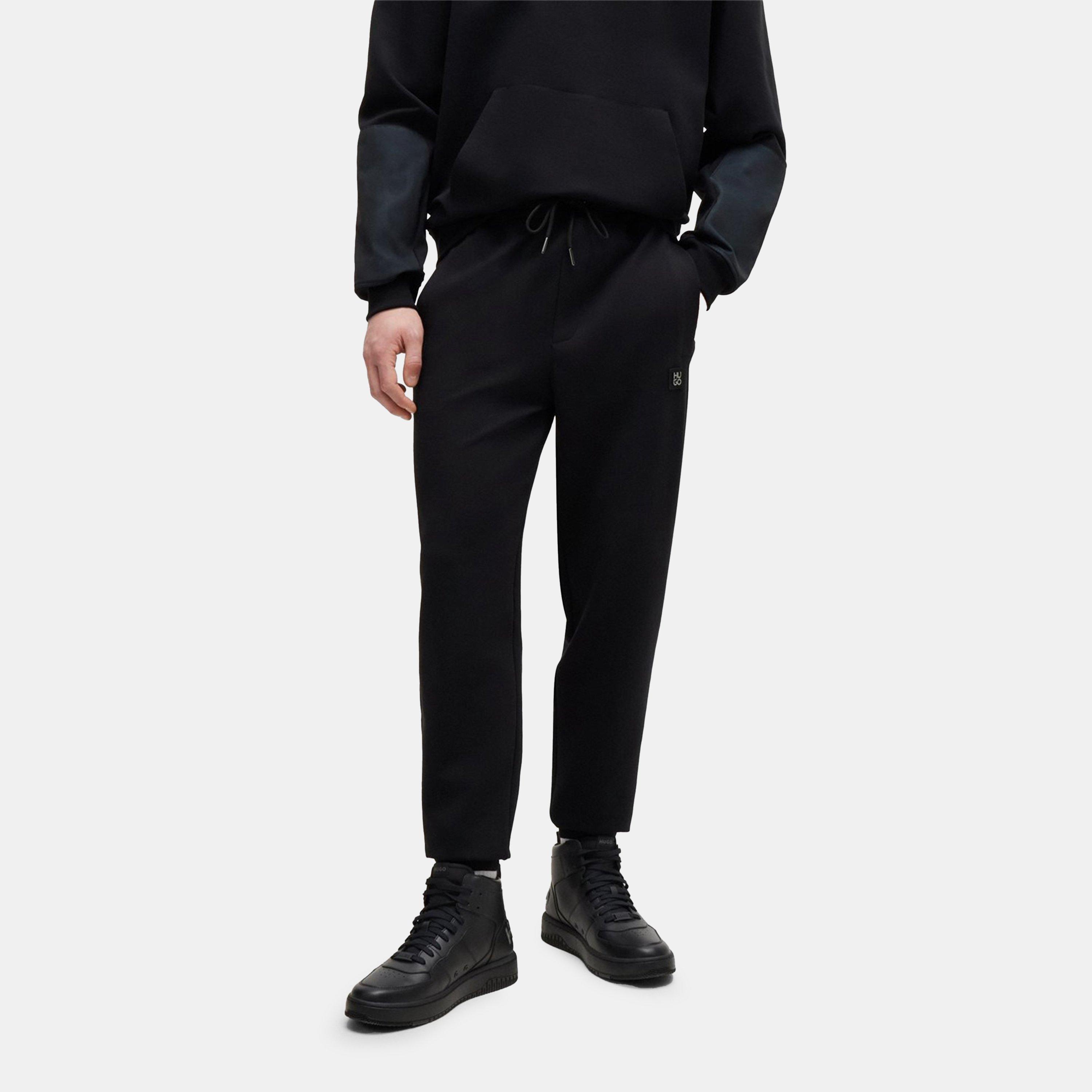 Black 001 - Hugo - Men's Dimacs Closed Hem Fleece Joggers - 3