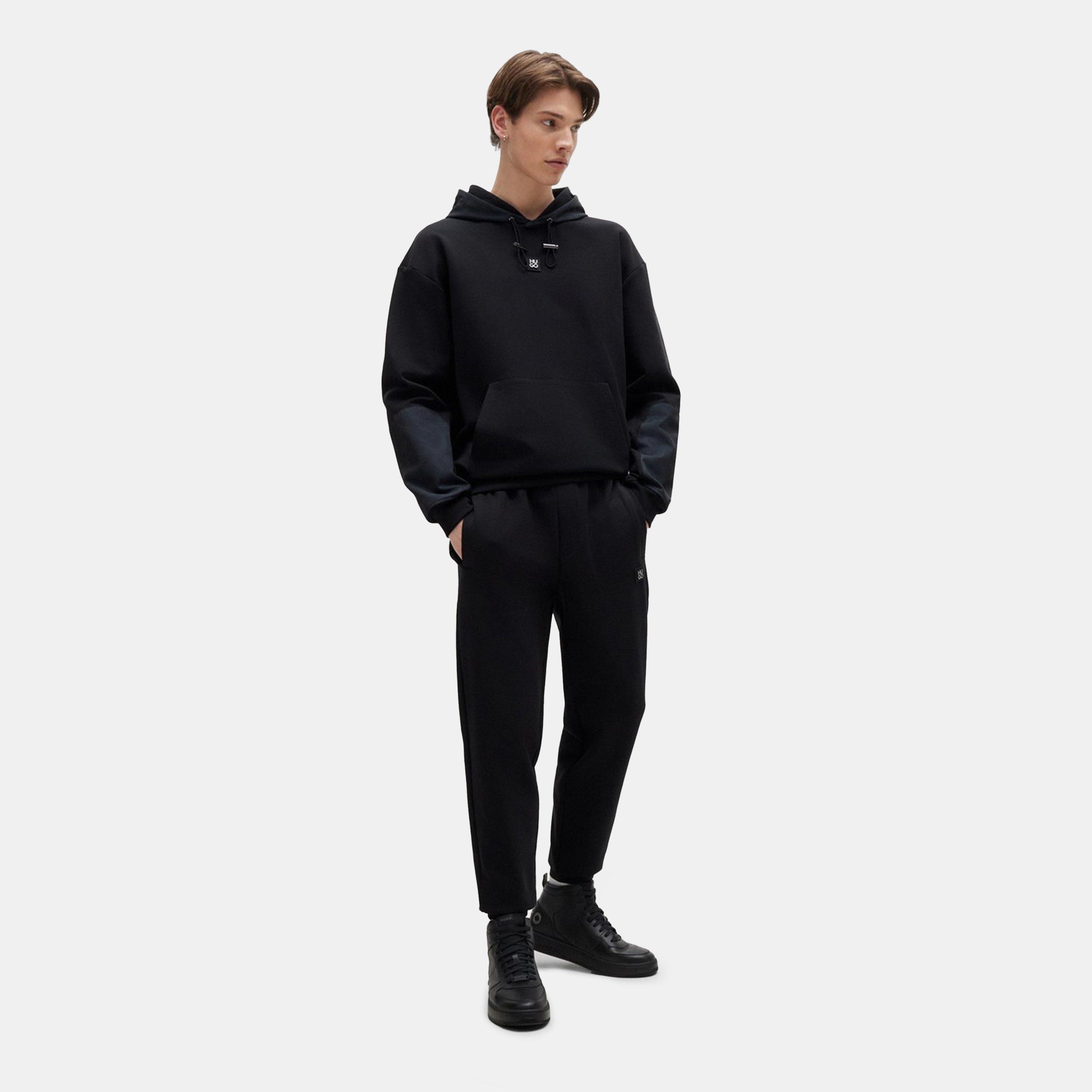 Black 001 - Hugo - Men's Dimacs Closed Hem Fleece Joggers - 7