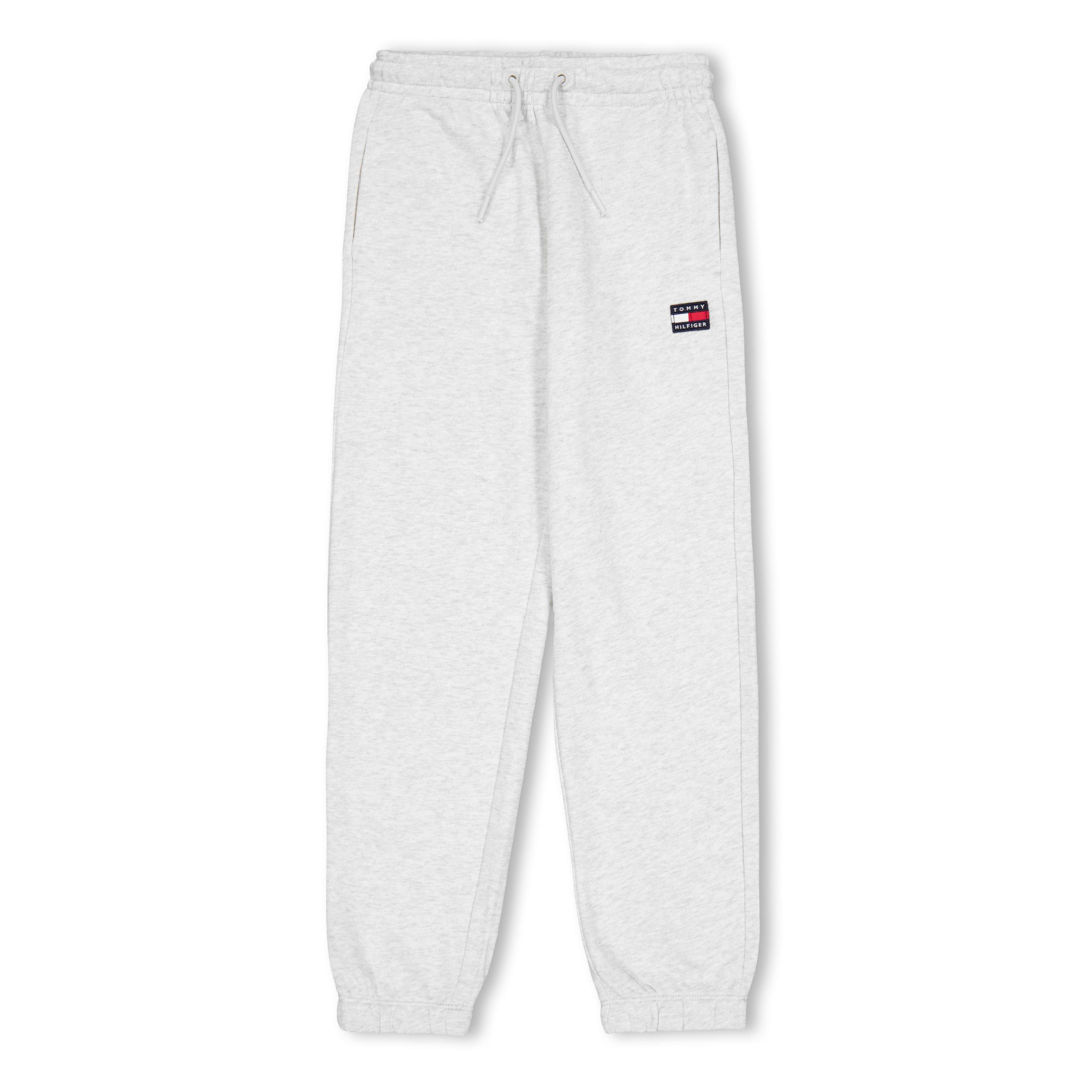 Tommy Hilfiger Kids' Heritage Flag Jog Closed Hem Fleece Joggers - Heather Grey - Size 12Y