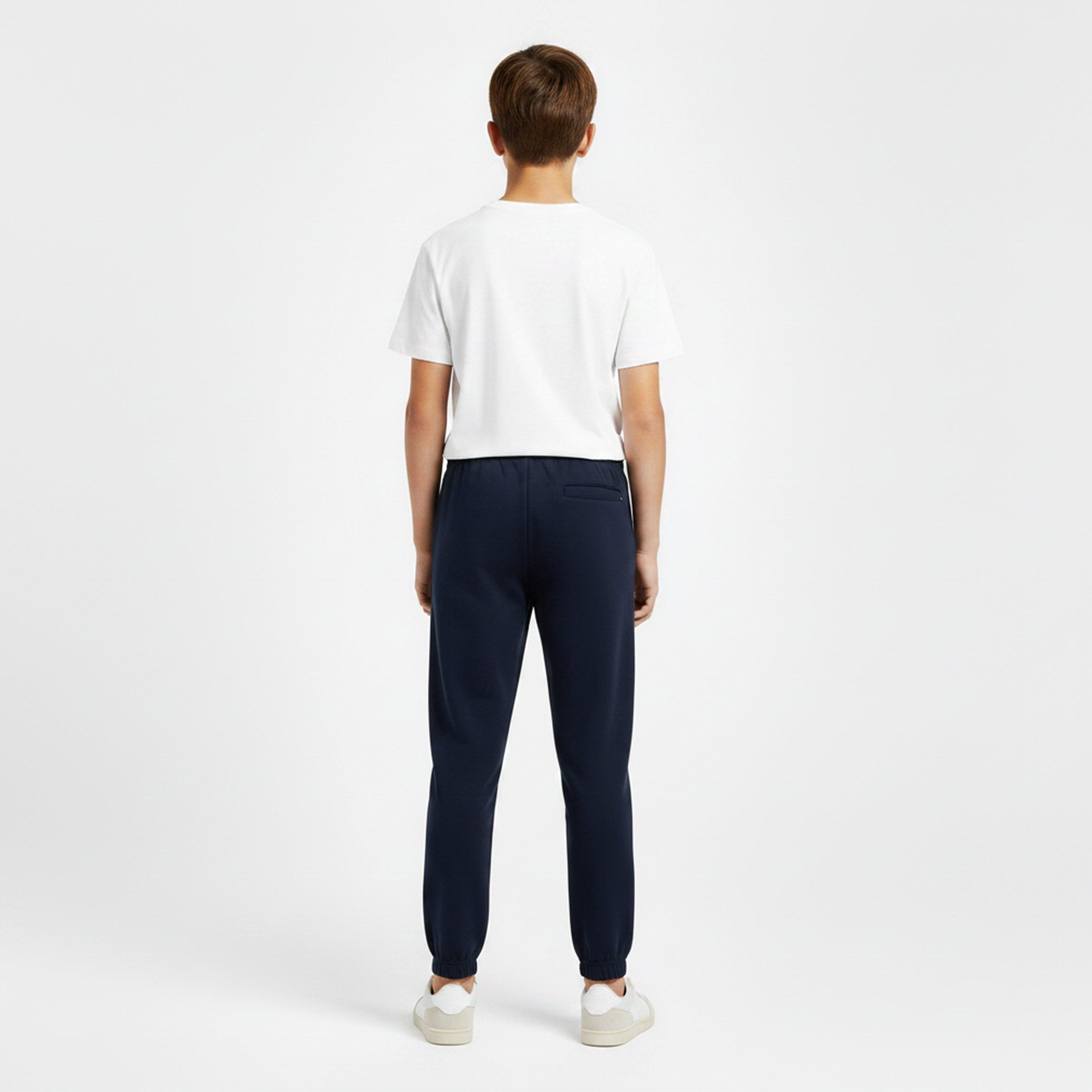 Night Navy - Tommy Hilfiger - Kids' Heritage Flag Jog Closed Hem Fleece Joggers - 4