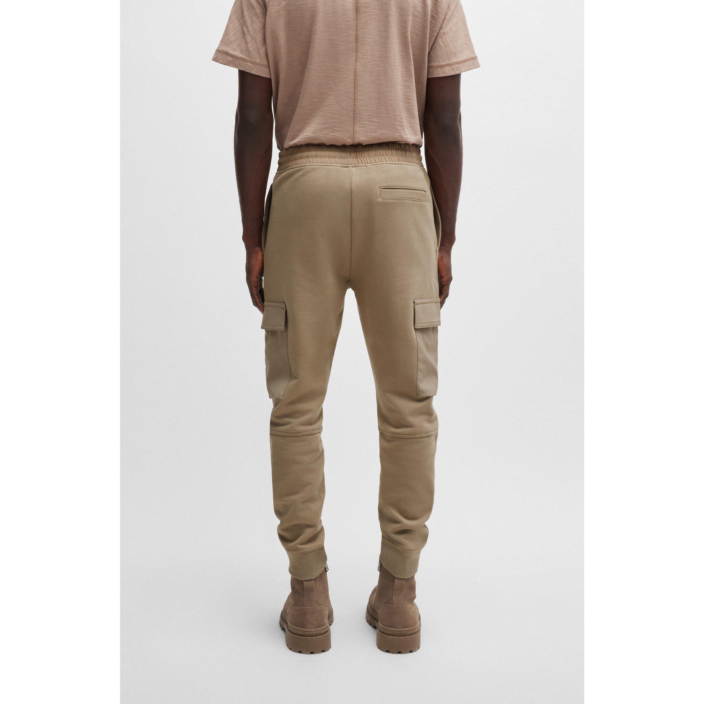 Open Brown 246 - Boss - Men's Pocketcargo Closed Hem Fleece Trousers - 3