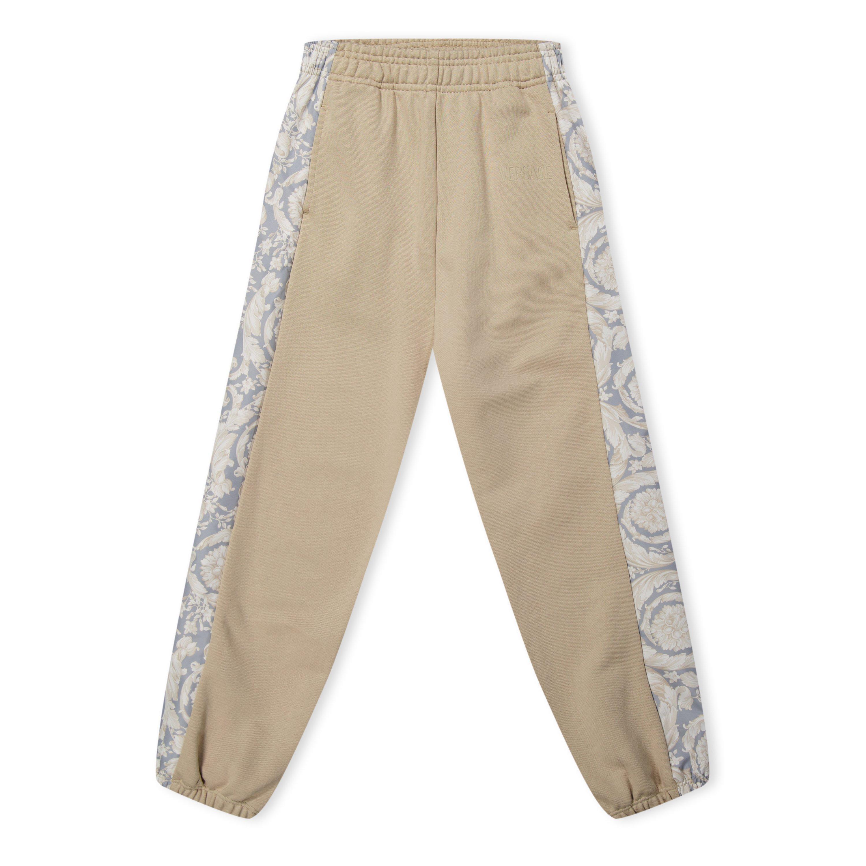 Beige 2KP30 - Versace - Unisex Kids' Barocco Cuffed Fleece Joggers - 1