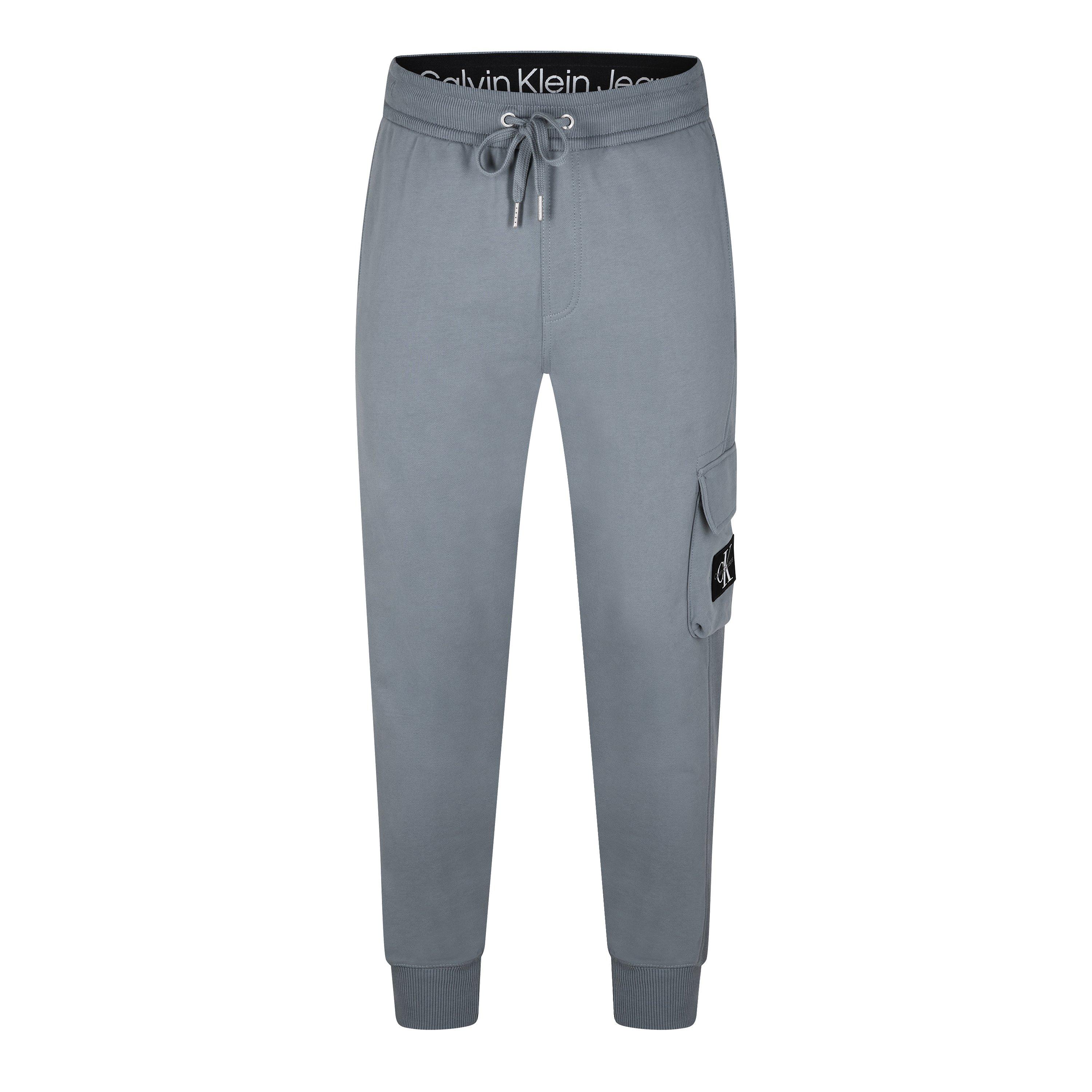 Calvin Klein Jeans Men's Logo-Patch Track Pants - Overcast Grey - 2XL