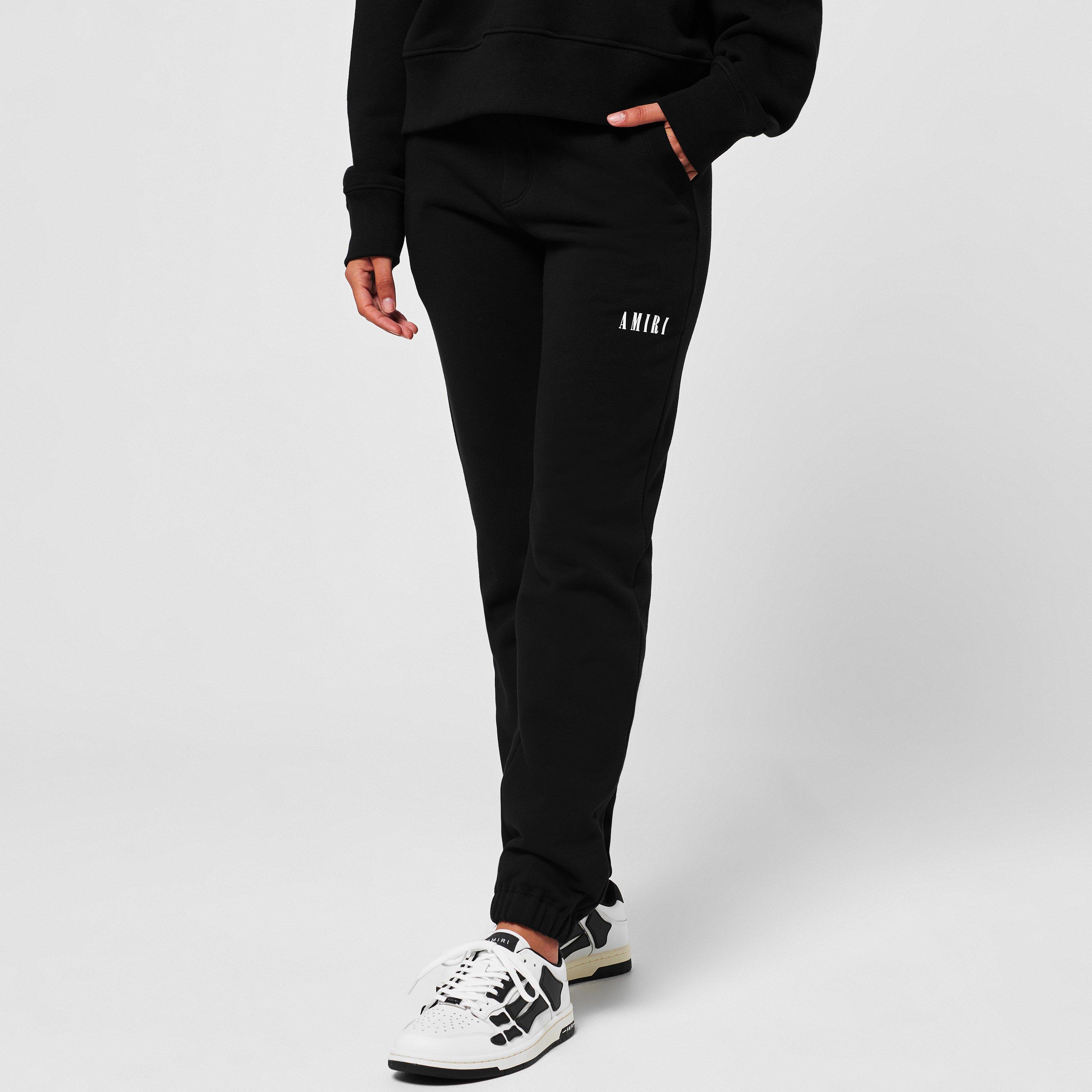 Black 001 - Amiri - Unisex Kids' Logo Closed Hem Fleece Joggers - 4