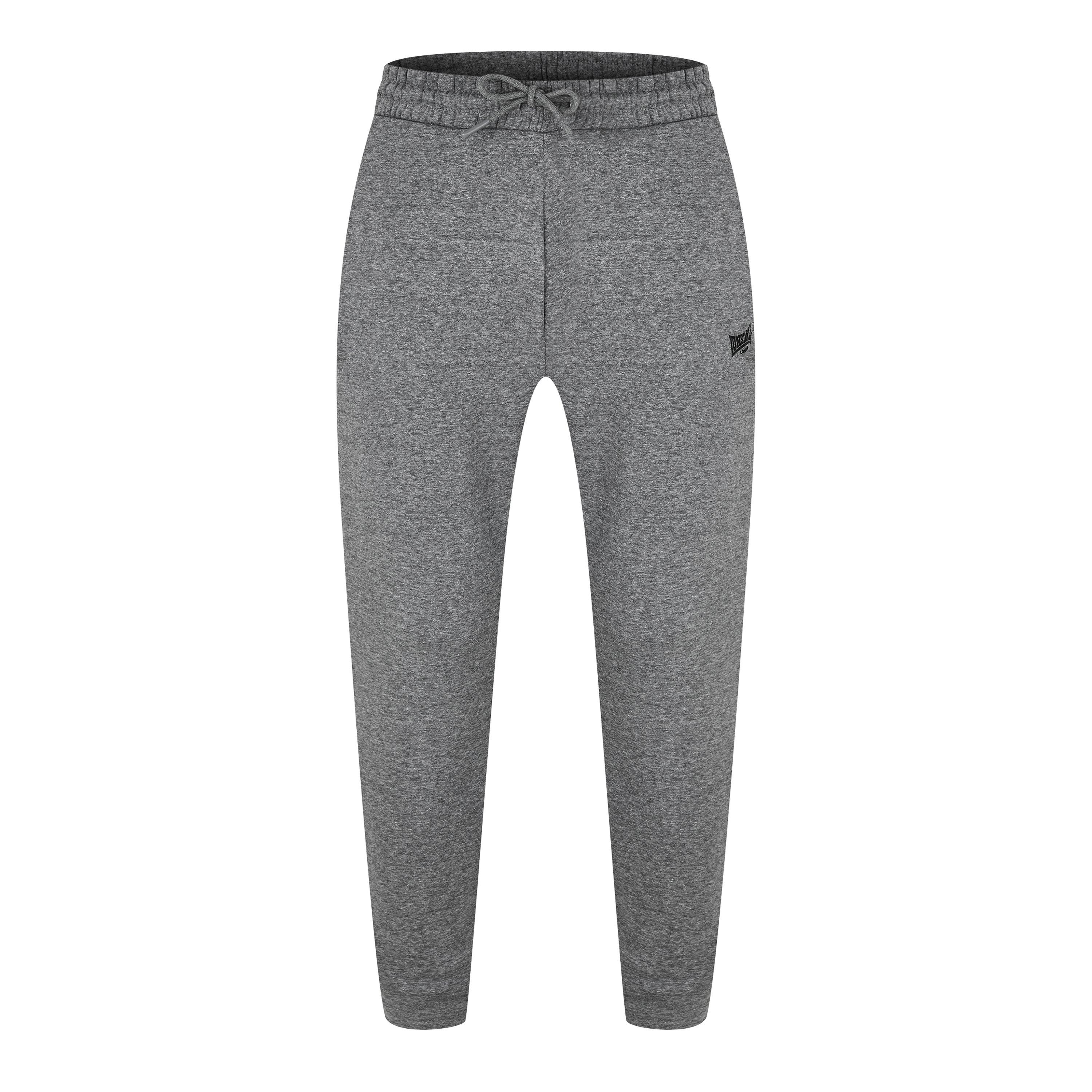 Dark Heather - Lonsdale - Stripe Closed Hem Fleece Joggers - 5