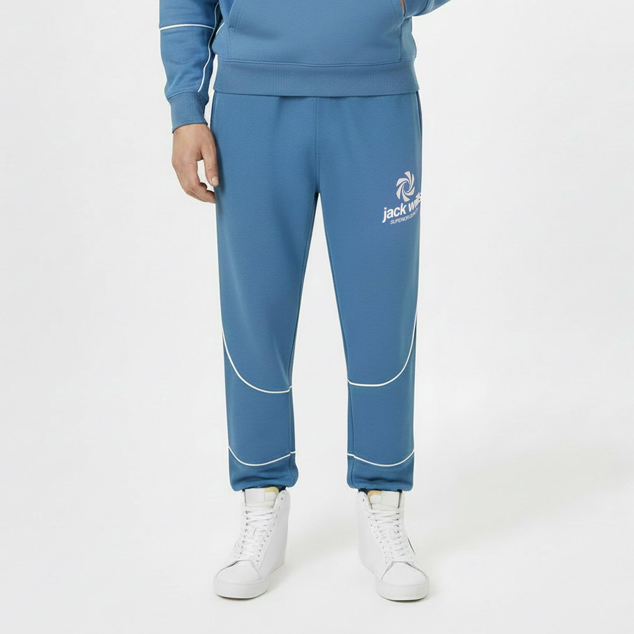 Vintage Indigo - Jack Wills - Men's JW Piped Closed Hem Fleece Joggers - 3