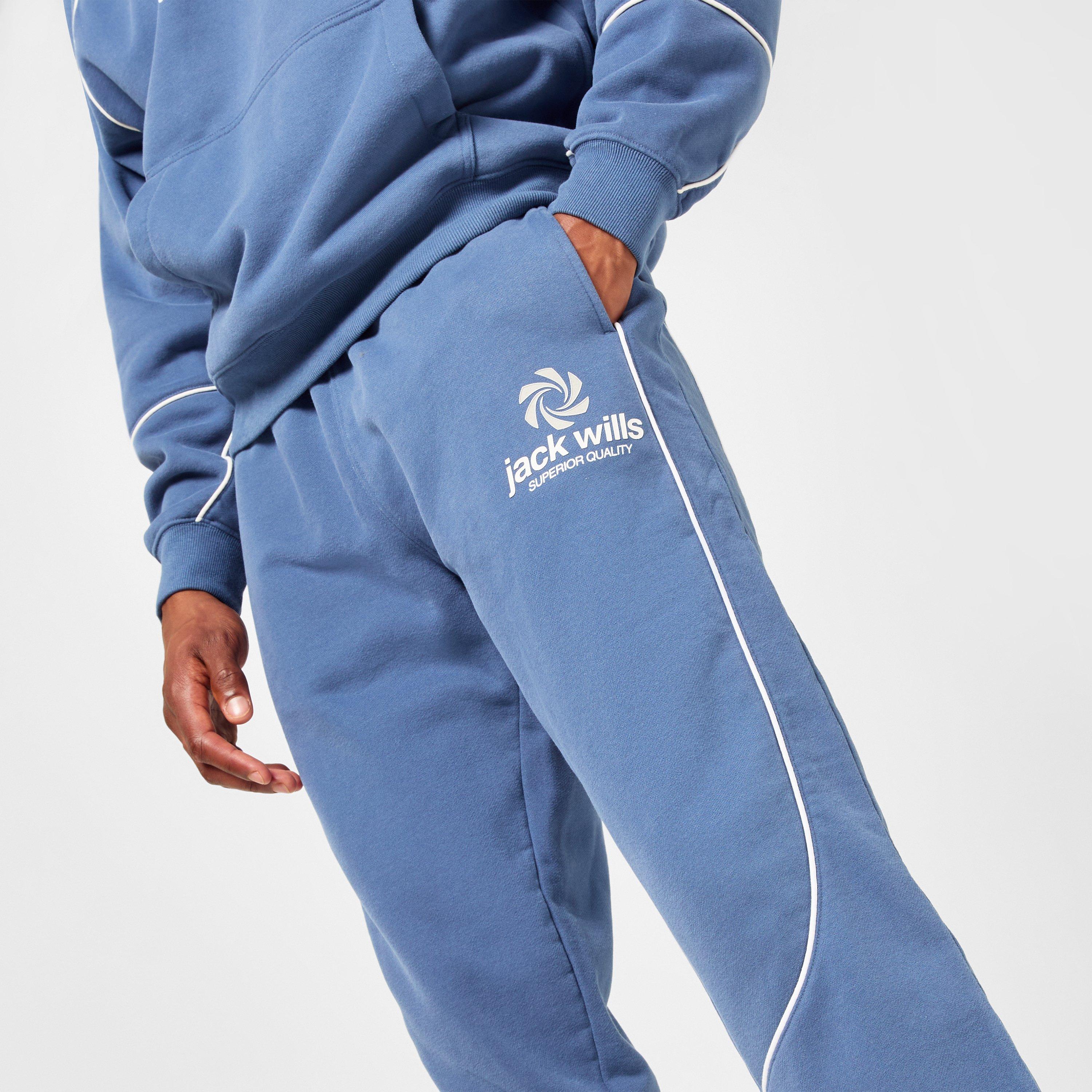 Vintage Indigo - Jack Wills - JW Piped Closed Hem Fleece Joggers - 3