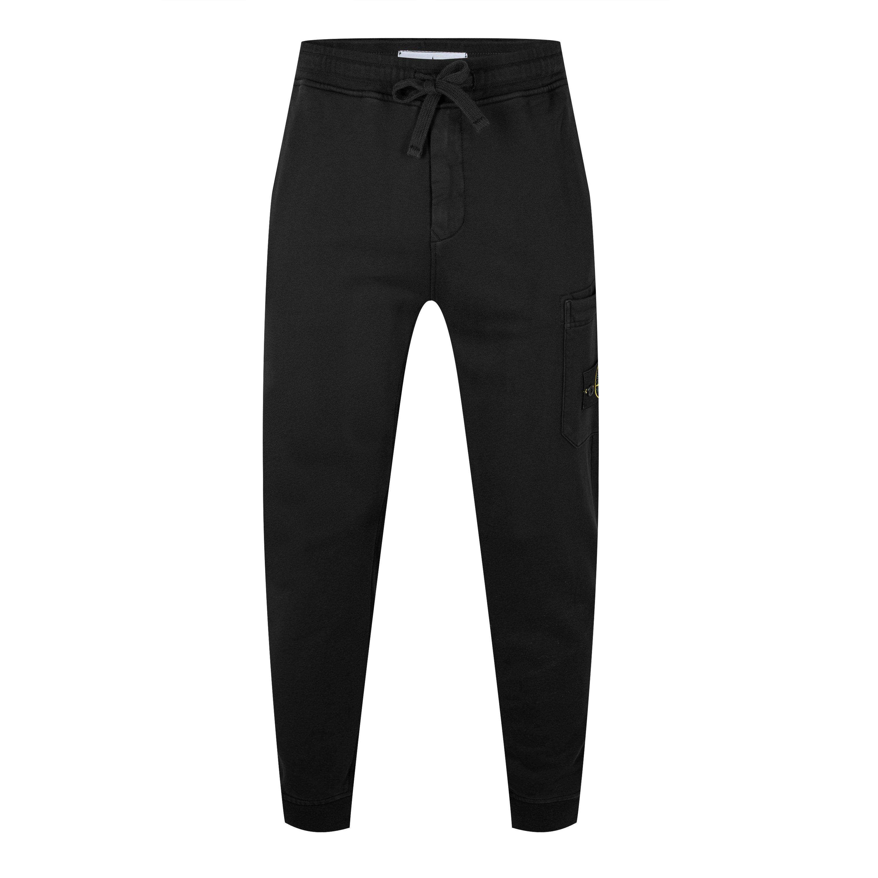 Nero V0029 - Stone Island - Men's Logo Cotton Lightweight Fleece Joggers - 1