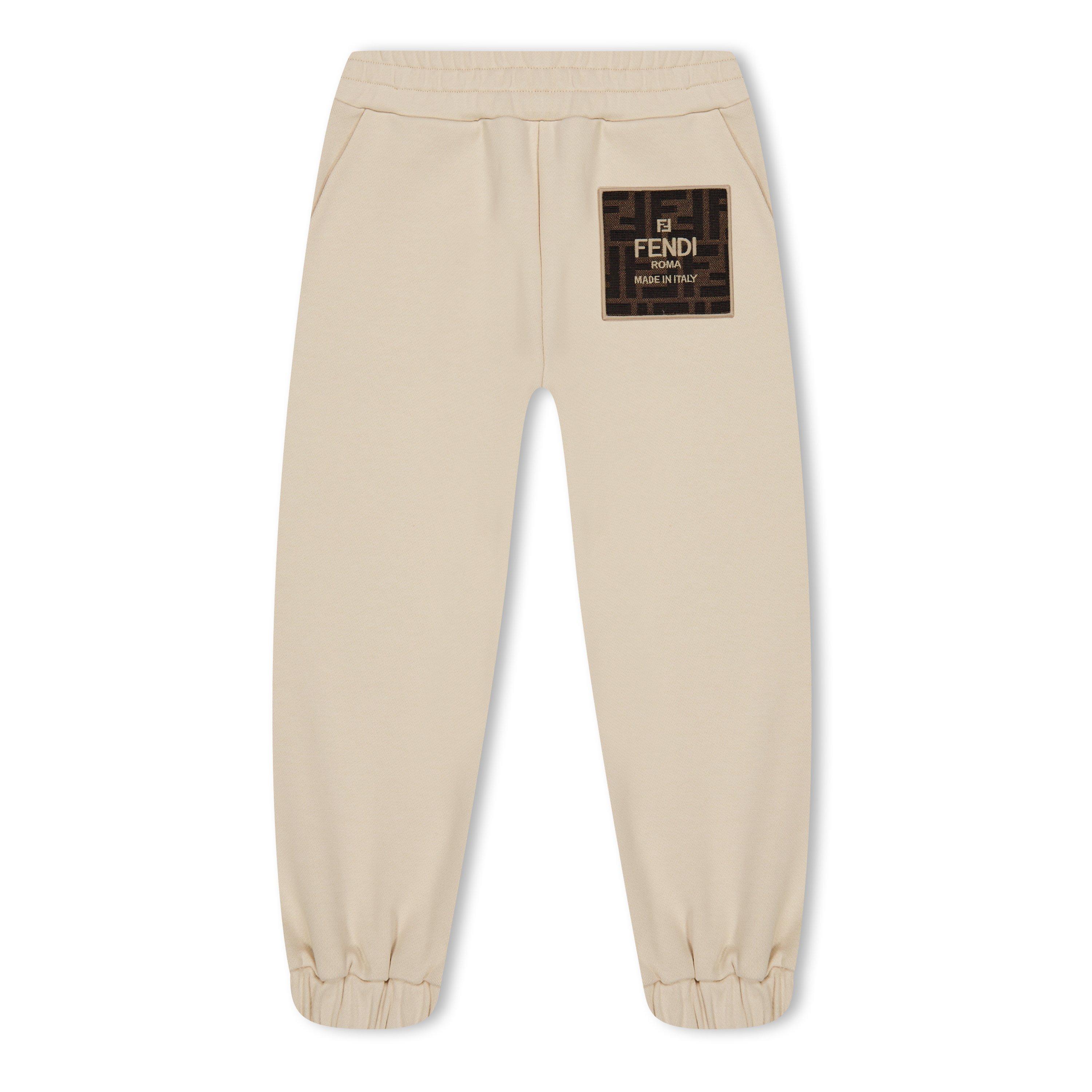 Beige F192N - Fendi - Logo Patch Jogging Bottoms Juniors - 2