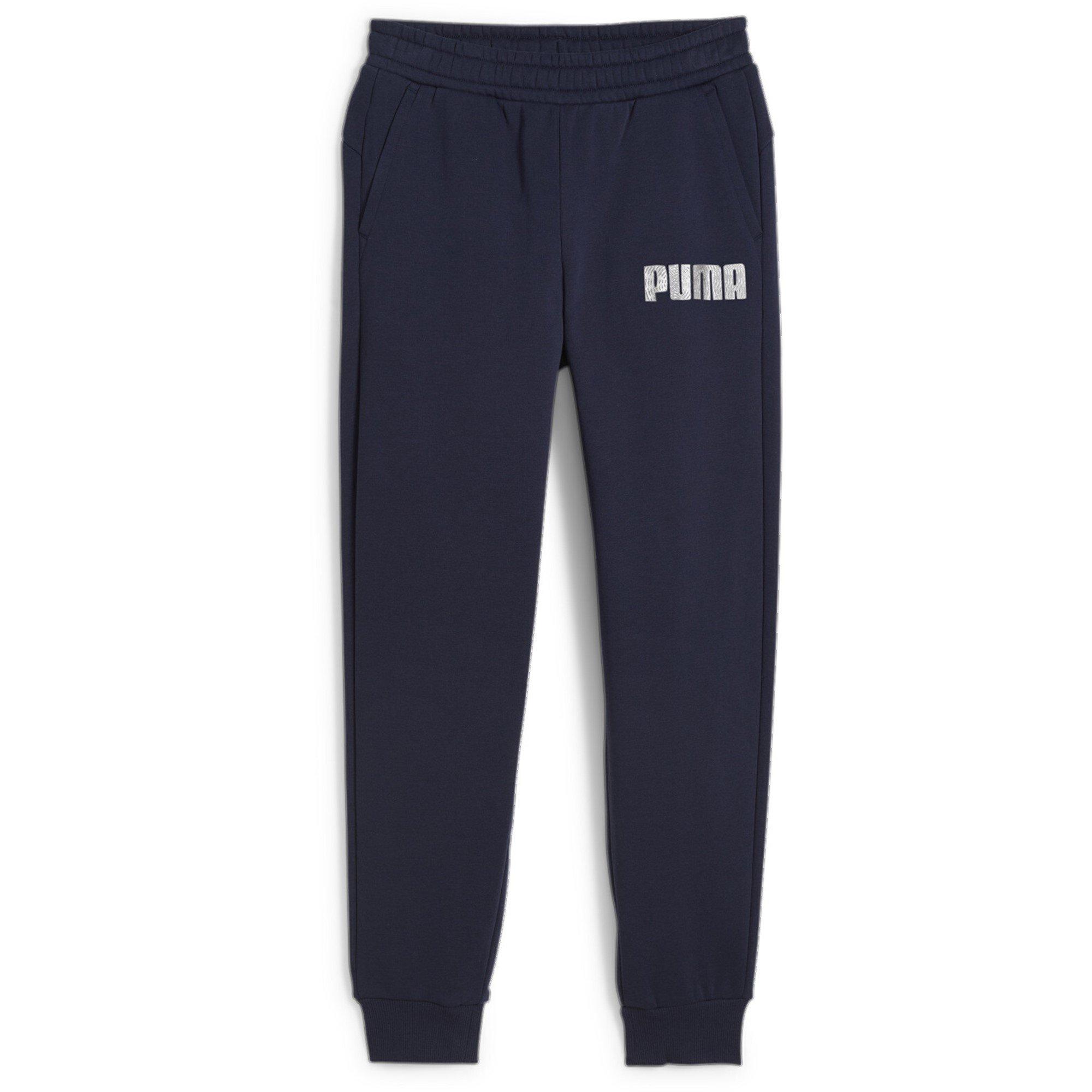 Puma  Kids ' Closed Hem Fleece Joggers - Navy - 9-10 (M)
