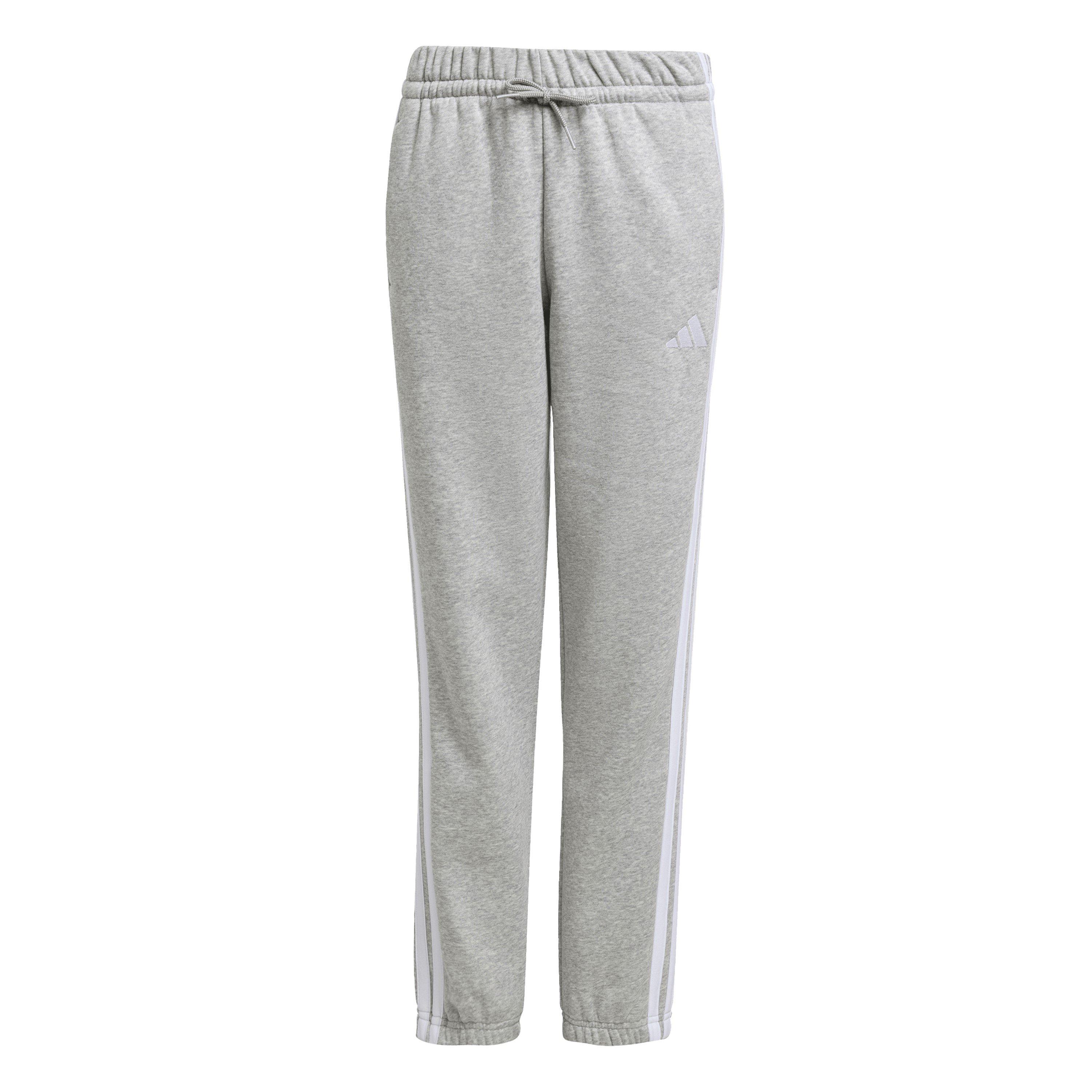 Adidas  Grey/White Essentials 3-Stripes Joggers Kids - 11-12 Years