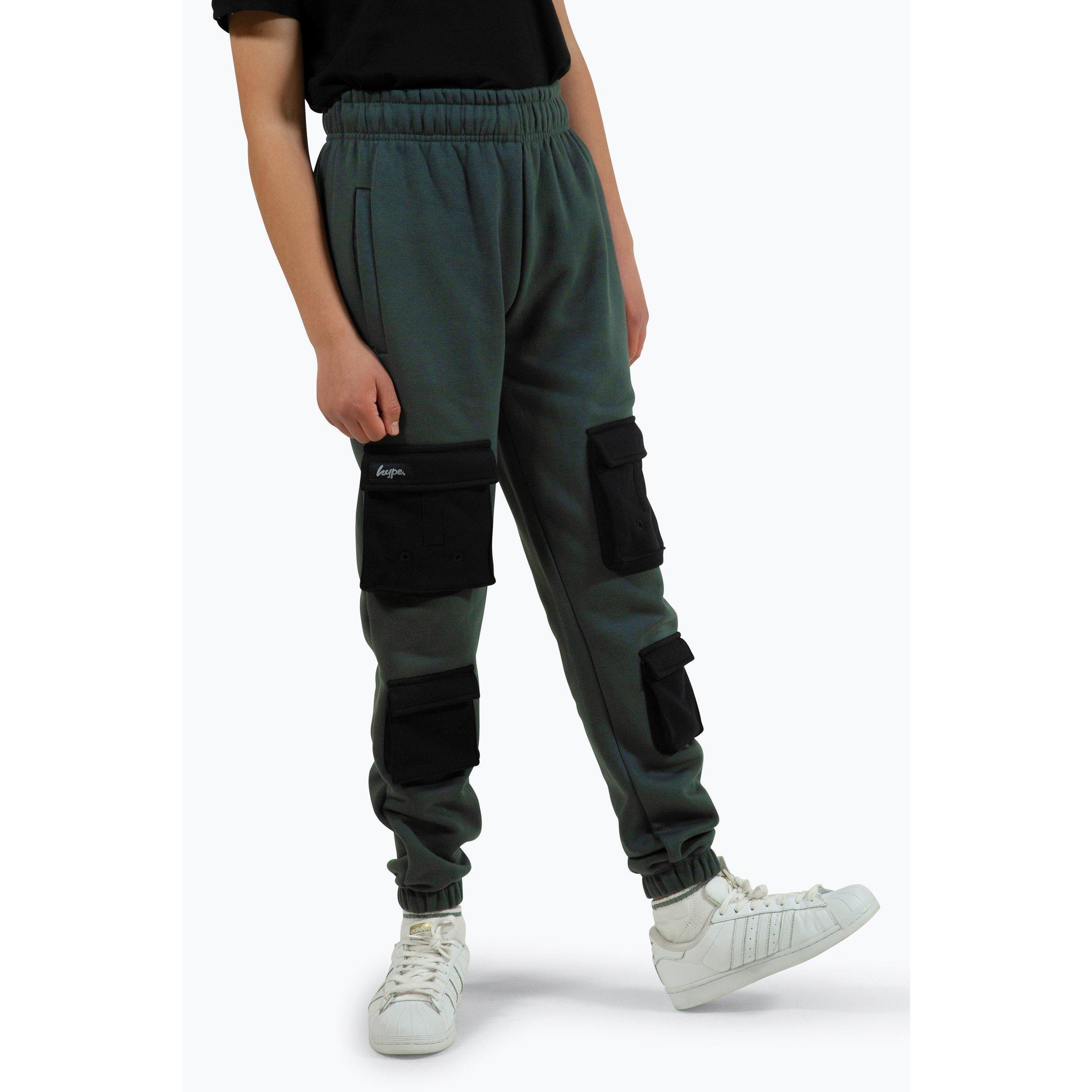 Blue - Hype - Utility Closed Hem Fleece Joggers - 1