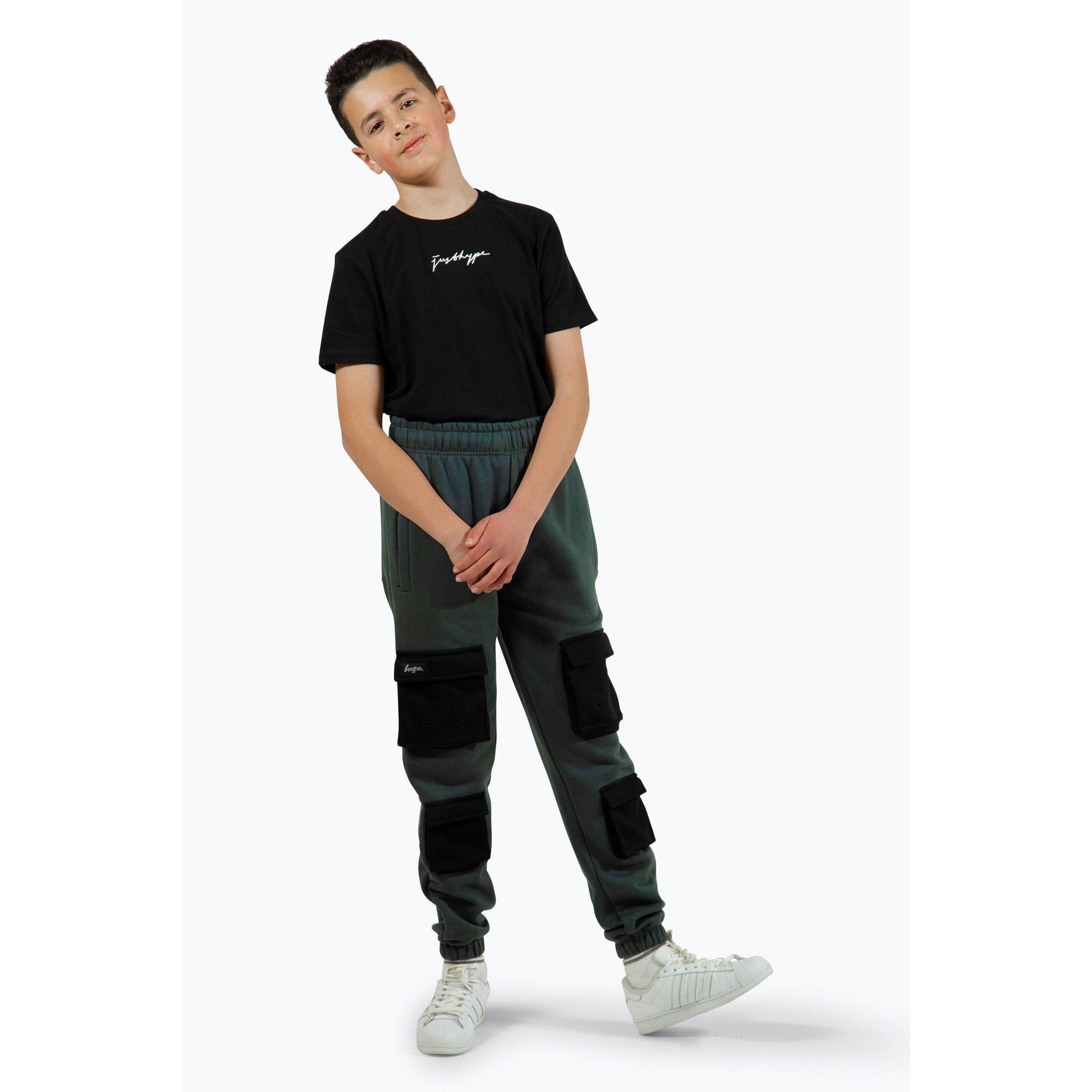 Blue - Hype - Utility Closed Hem Fleece Joggers - 3